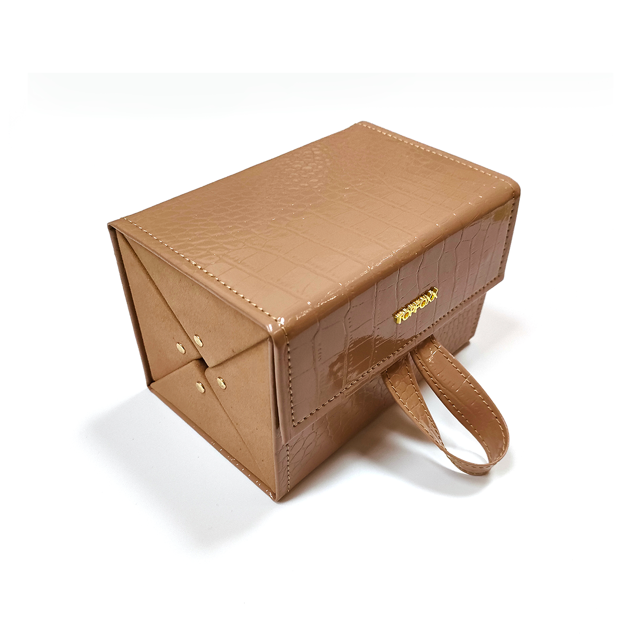 Luxury Nude Faux Crocodile Leather Travel Case - Waterproof Cosmetic Bag & Toiletry Organizer for Women | Perfect for Vacation, Business Trips & Gym Essentials Storage