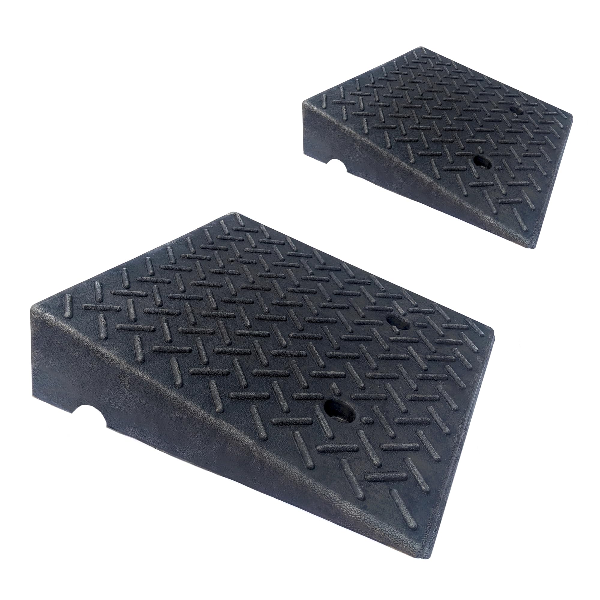 Container Modification World® - Heavy Duty Rubber Ramps for Shipping Containers & Sea Cans (2 Pack) - Durable Loading Ramps for Easy Truck, Trailer & Warehouse Access