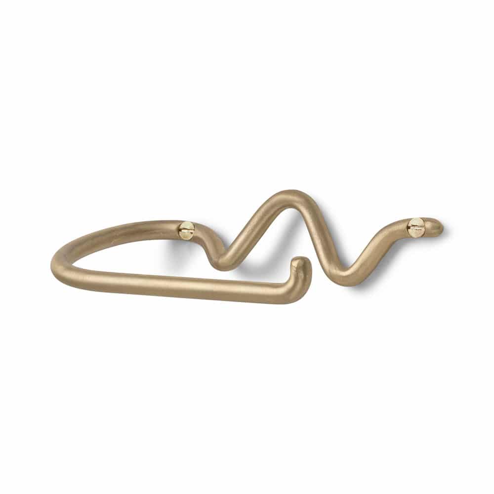 FERM LIVING Curvature Toilet Paper Holder - Modern Brass Bathroom Organizer for Toilet Paper Storage | Perfect for Home, Apartment & Luxury Hotel Bathroom Decor