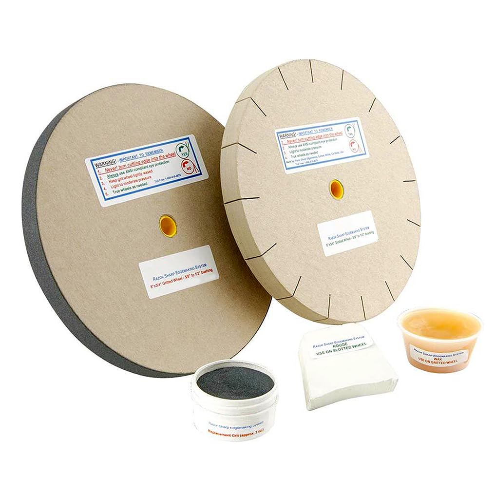 8 Inch Deluxe Blade Sharpening Kit for 6 Inch Bench Grinder - Professional Knife Sharpener Tool Made in USA - Perfect for Kitchen, Workshop & Outdoor Hunting Gear Maintenance
