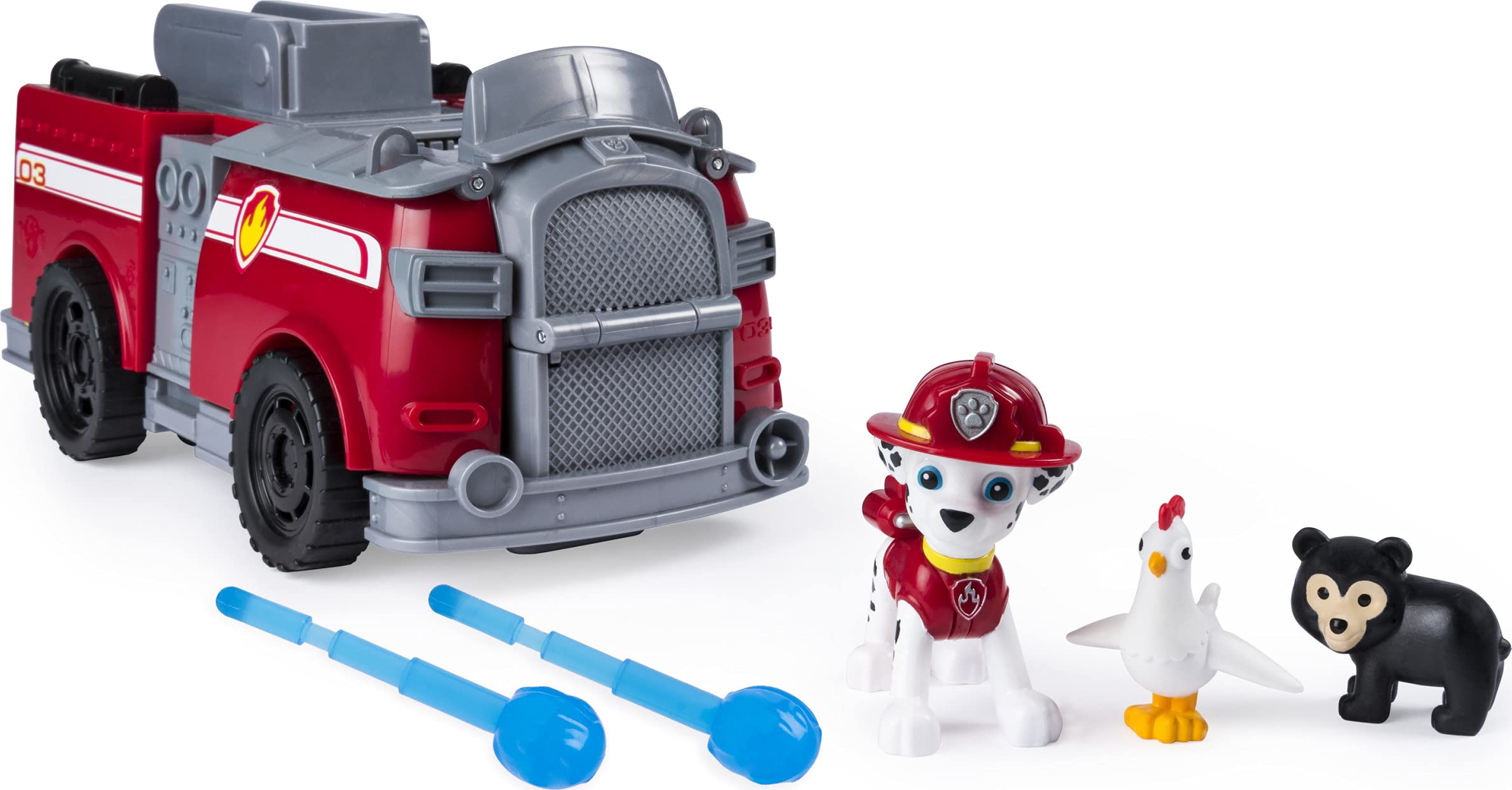 PAW Patrol Ride 'n' Rescue Marshall 2-in-1 Transforming Toy & Fire Truck for Kids Ages 3+ | Interactive Play Vehicle for Pretend Firefighter Adventures & Role Play Fun