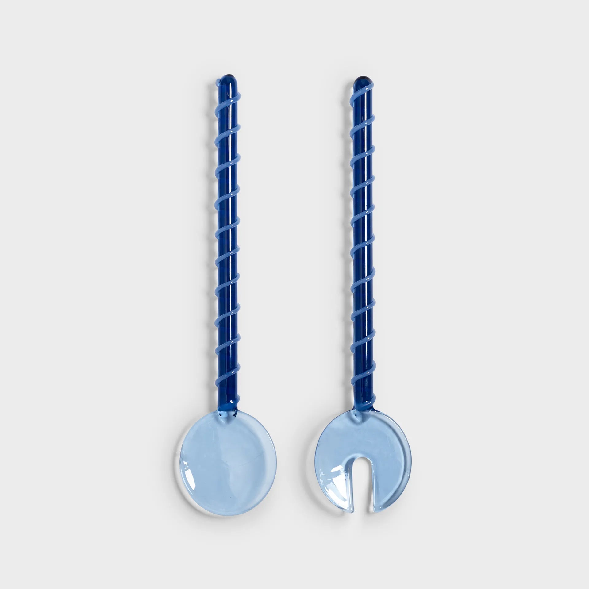 Premium Blue Salad Serving Tongs Set of 2 - Durable Kitchen Utensils for Tossing, Serving Fresh Greens & Pasta - Perfect for Dinner Parties, BBQs & Healthy Meal Prep