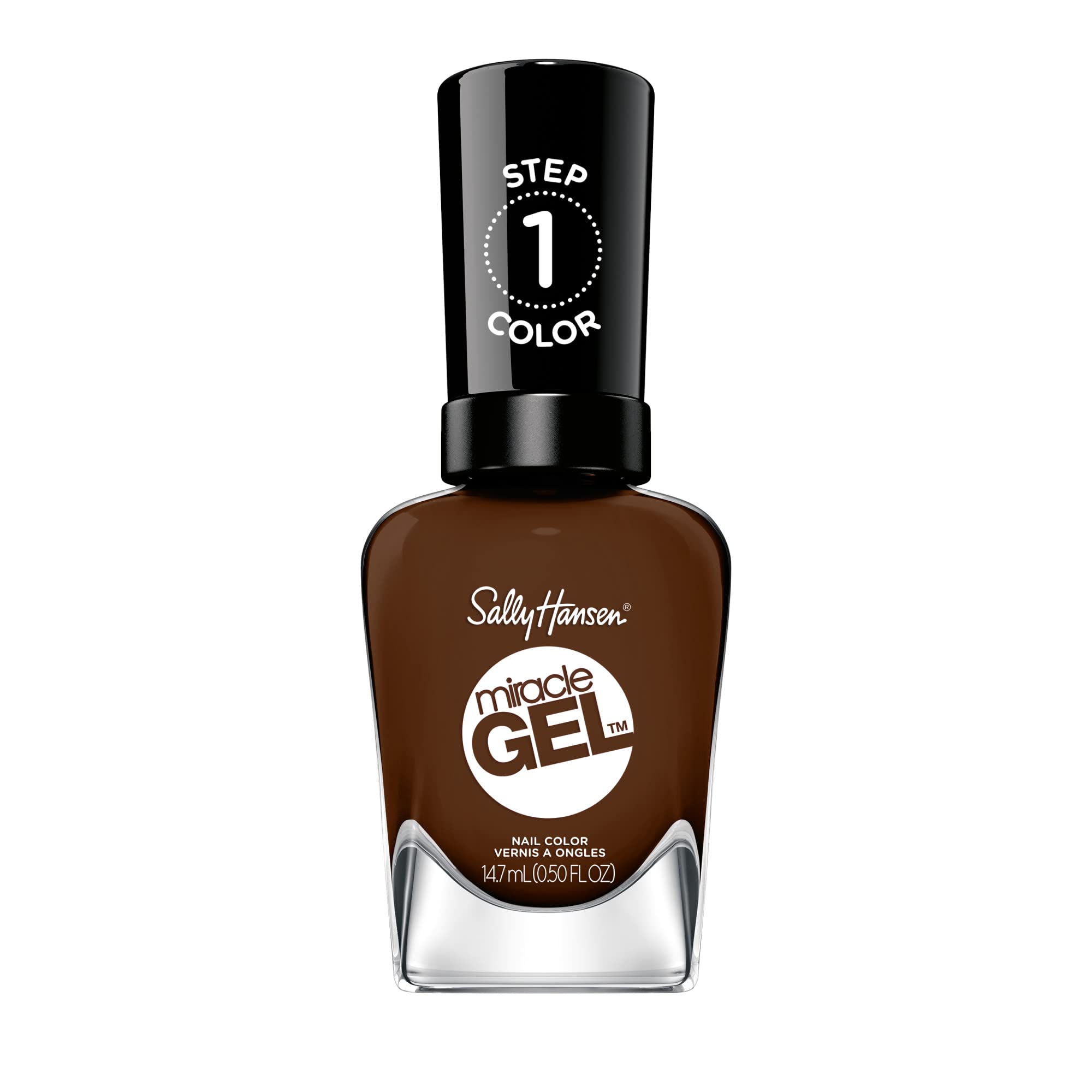 Sally Hansen Miracle Gel Nail Polish in Been There Dune That - Long Lasting Gel-Like Formula, No UV Lamp Needed, Rich Brown Shade - Perfect for Everyday Wear, Office & Special Occasions