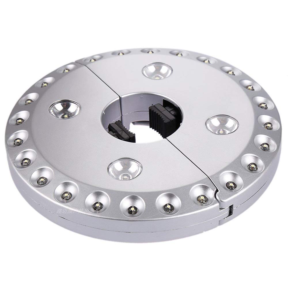 24+4 LED Umbrella Light - Waterproof Multifunctional Camping Light with Hook, Portable Outdoor Tent Lamp for Hiking, Backpacking, and Emergency Lighting