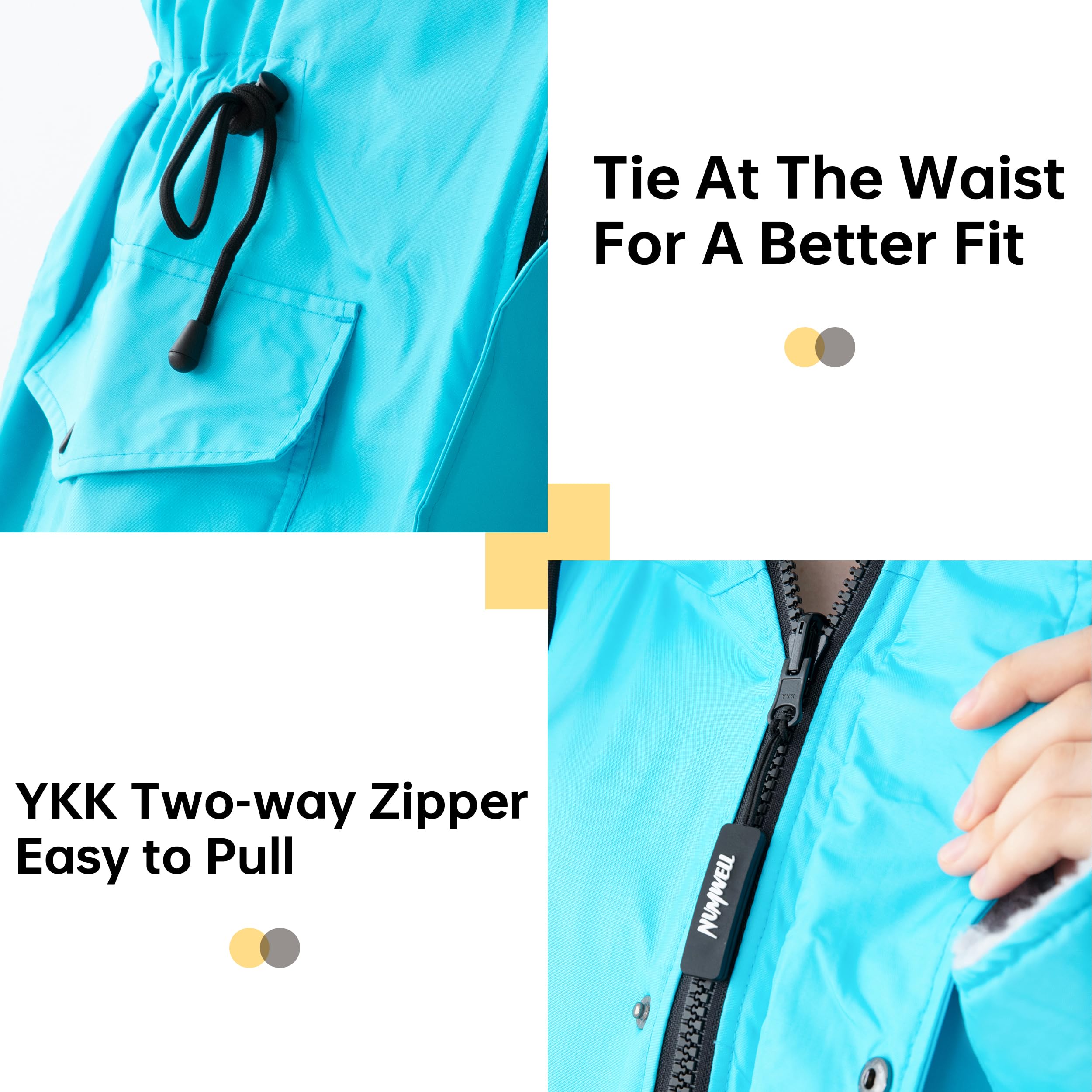 **Unisex Waterproof Swim Parka - Oversized Quick Dry Hooded Surf Poncho for Men & Women, Windproof Beach Changing Robe - Perfect for Swimming, Surfing & Outdoor Activities**