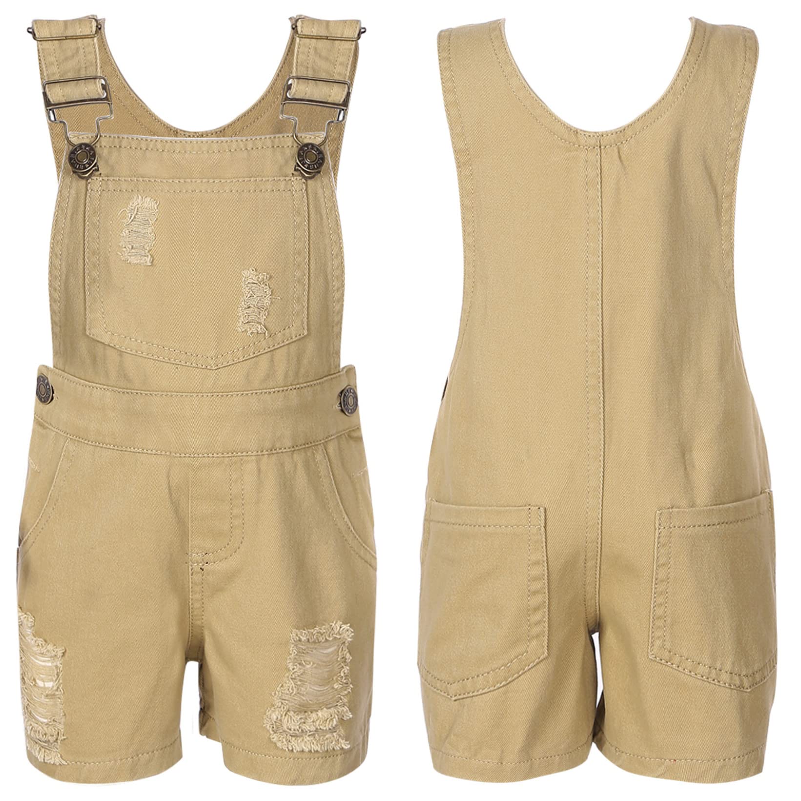 Aiihoo Adjustable Denim Overalls for Toddler Boys & Girls - Bib Pants with Straps, Dungaree Shorts Outfits - Perfect for Playtime, Daycare & Outdoor Adventures
