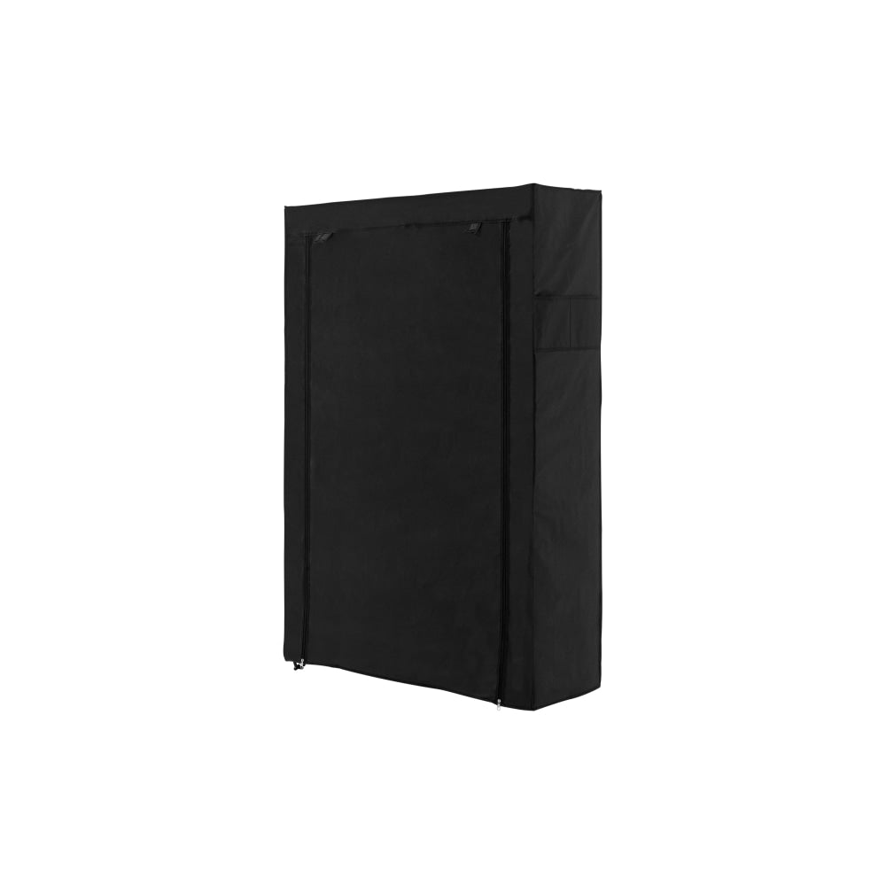 Eco-Friendly Bamboo Fabric Wardrobe Clothes Organizer Hanger - Black | Space-Saving Closet Storage Solution for Home & Office