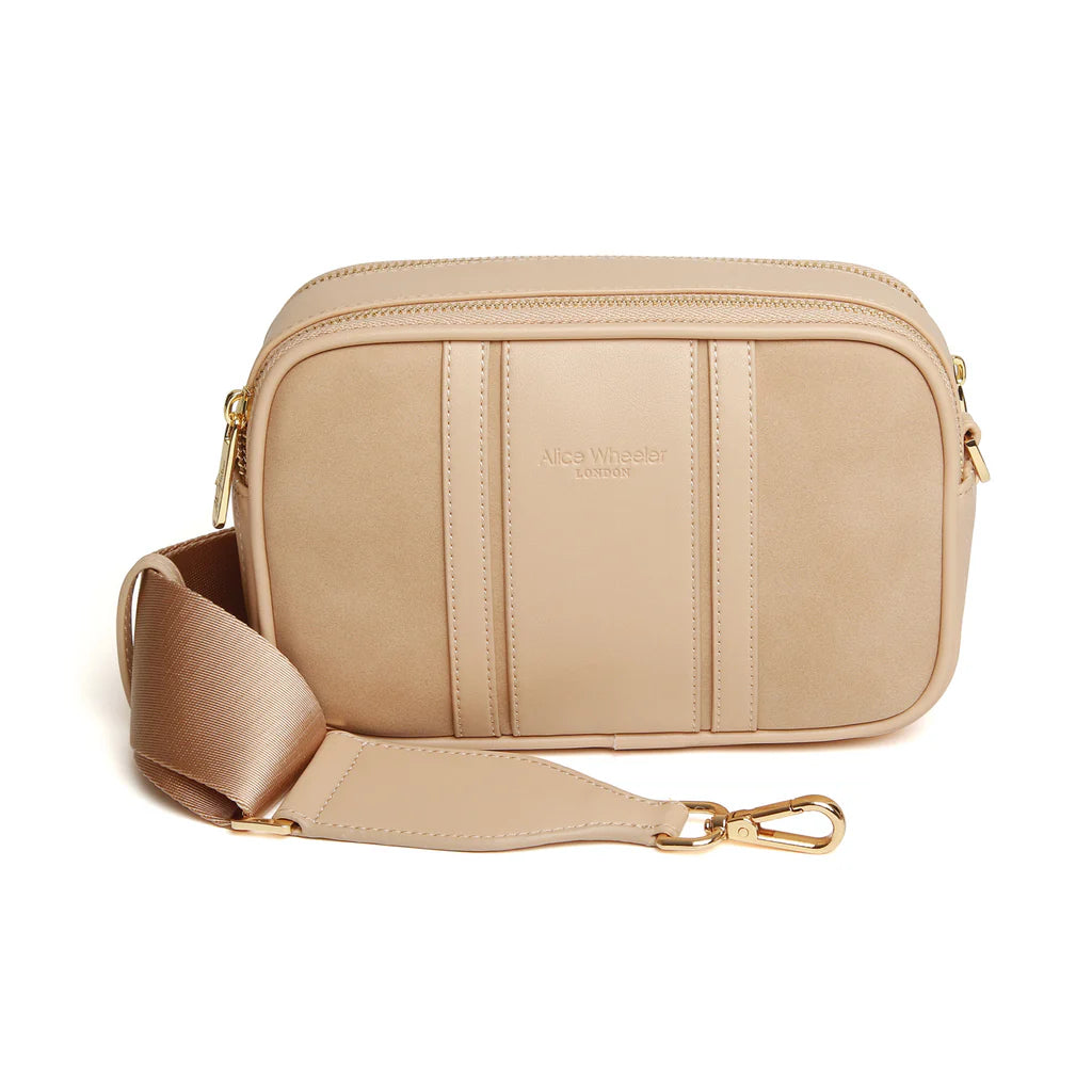Alice Wheeler Madrid Nappa Leather Crossbody Bag in Sand - Stylish & Durable Handbag for Women, Perfect for Work, Travel & Everyday Use