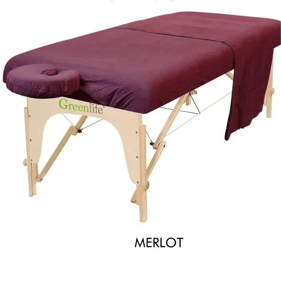 3-Piece Flannel Massage Table Sheet Set - Soft & Durable for Spa, Salon, and Home Massage Therapy Use