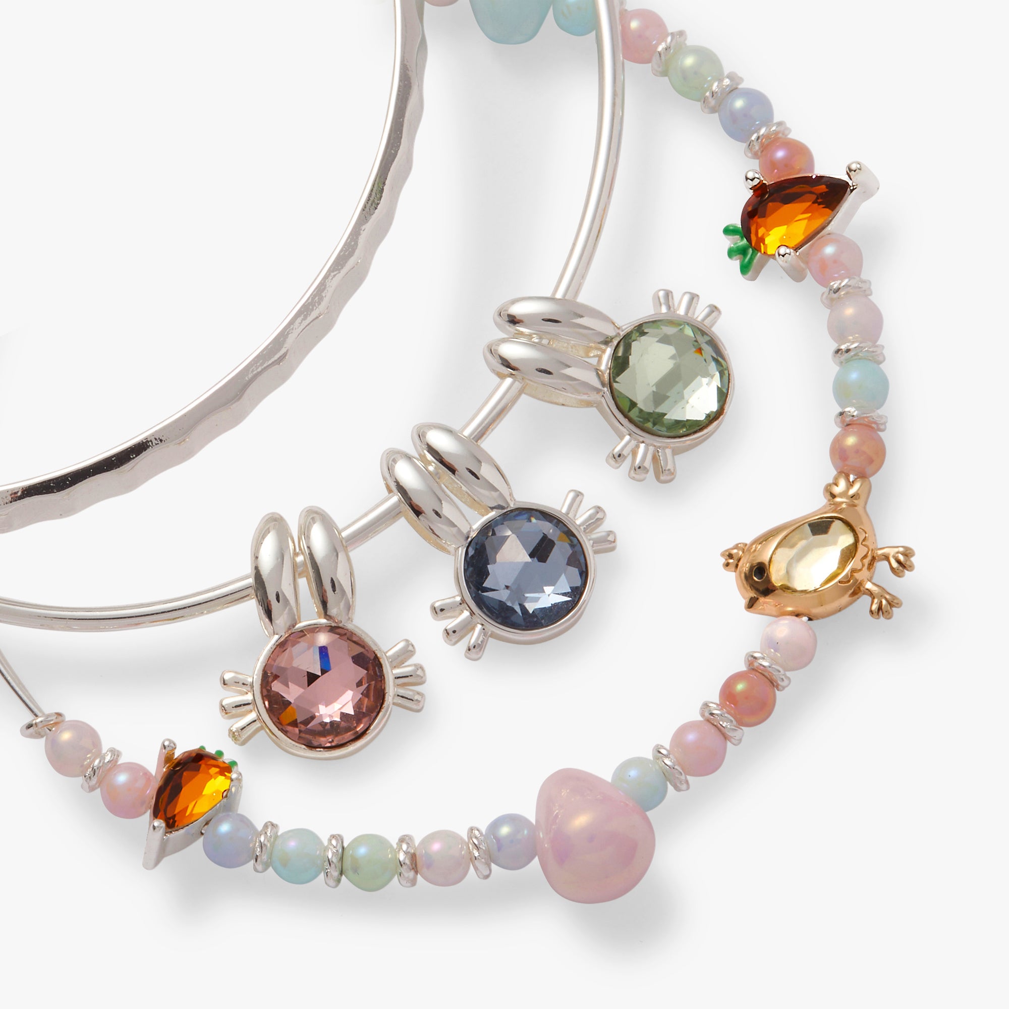 Sparkling Crystal Bunny Bracelet Set - 3 Pack Cute Animal Jewelry for Women & Girls - Perfect for Easter Gifts, Birthday Party Favors, and Everyday Fashion Accessories