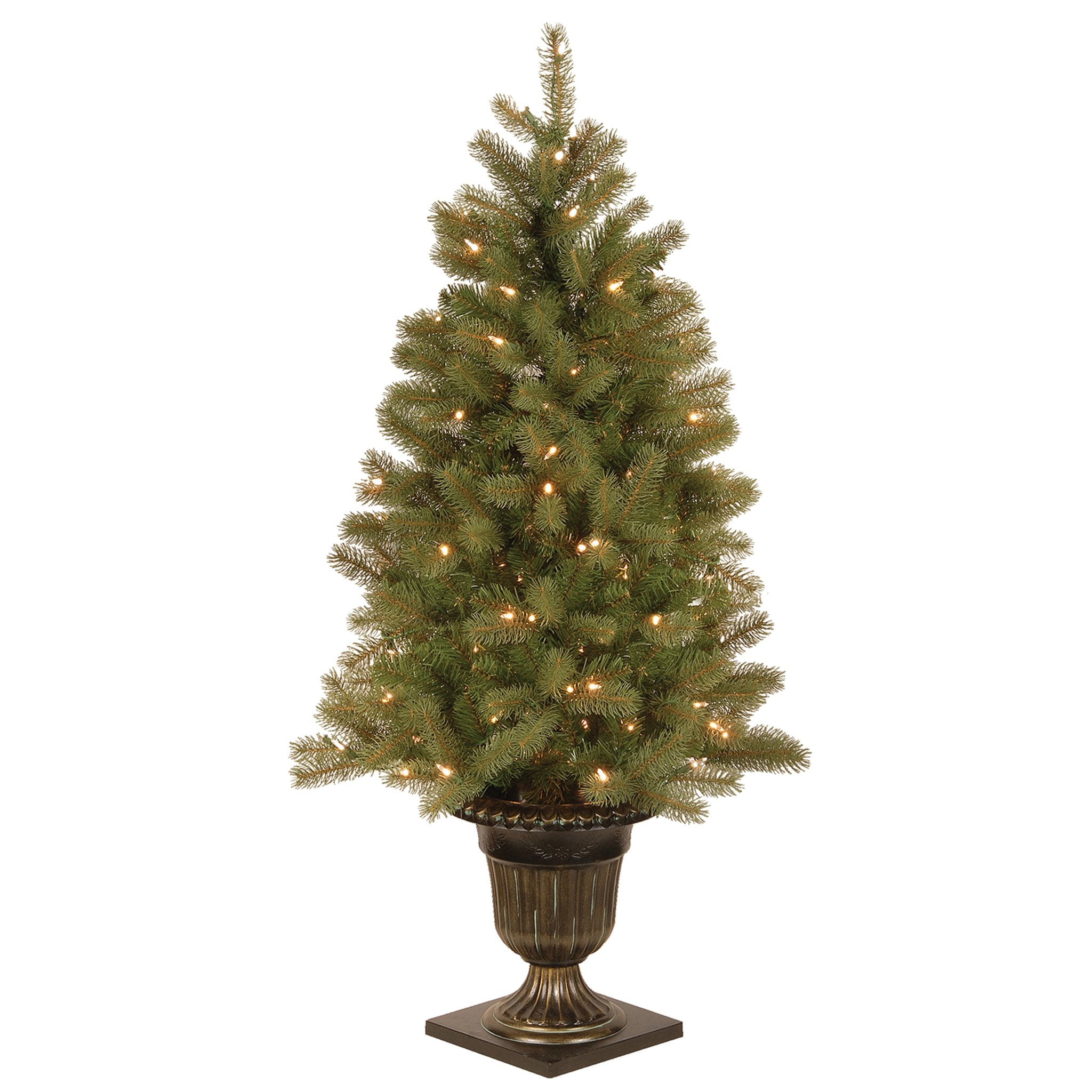 4 ft Pre-Lit Artificial Christmas Tree with Clear Lights - Downswept Douglas Fir Style for Holiday Home Decor & Party