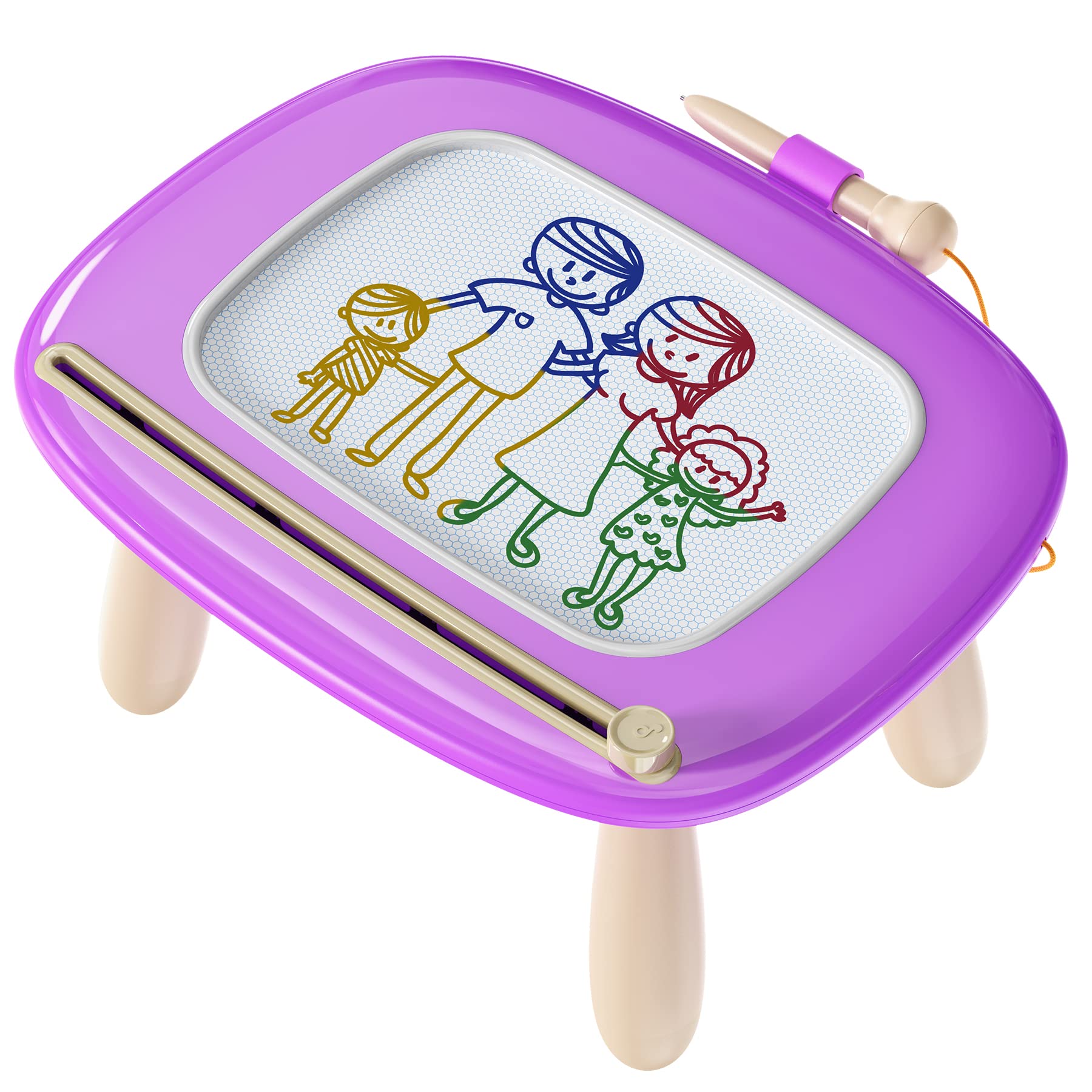 Magnetic Drawing Board for Toddlers 1-3 - Purple Doodle Toy for Kids | Birthday & Christmas Gift