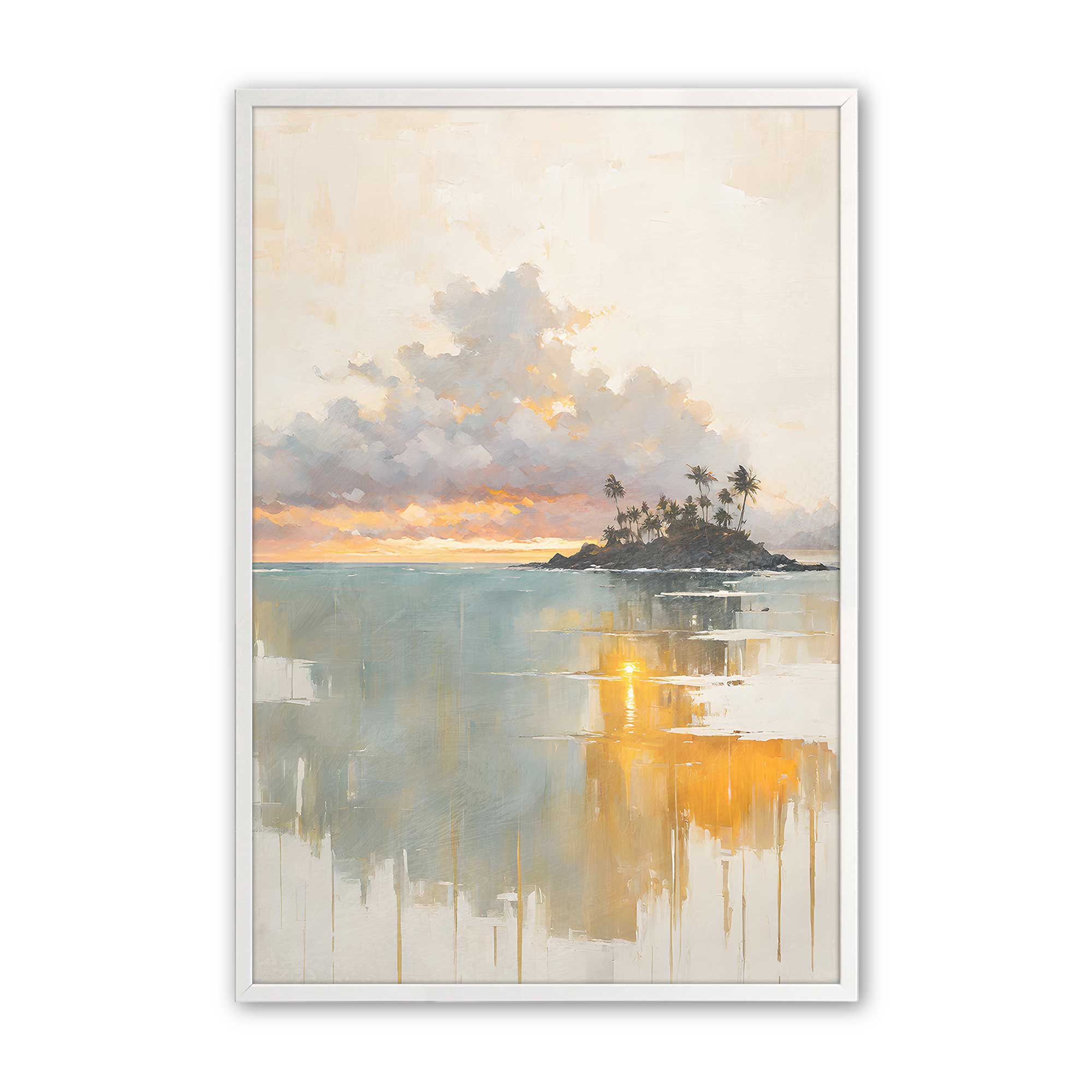 Golden Waves at Sunset III Print - Stunning Ocean Wall Art for Beach House Decor, Living Room, Bedroom & Office
