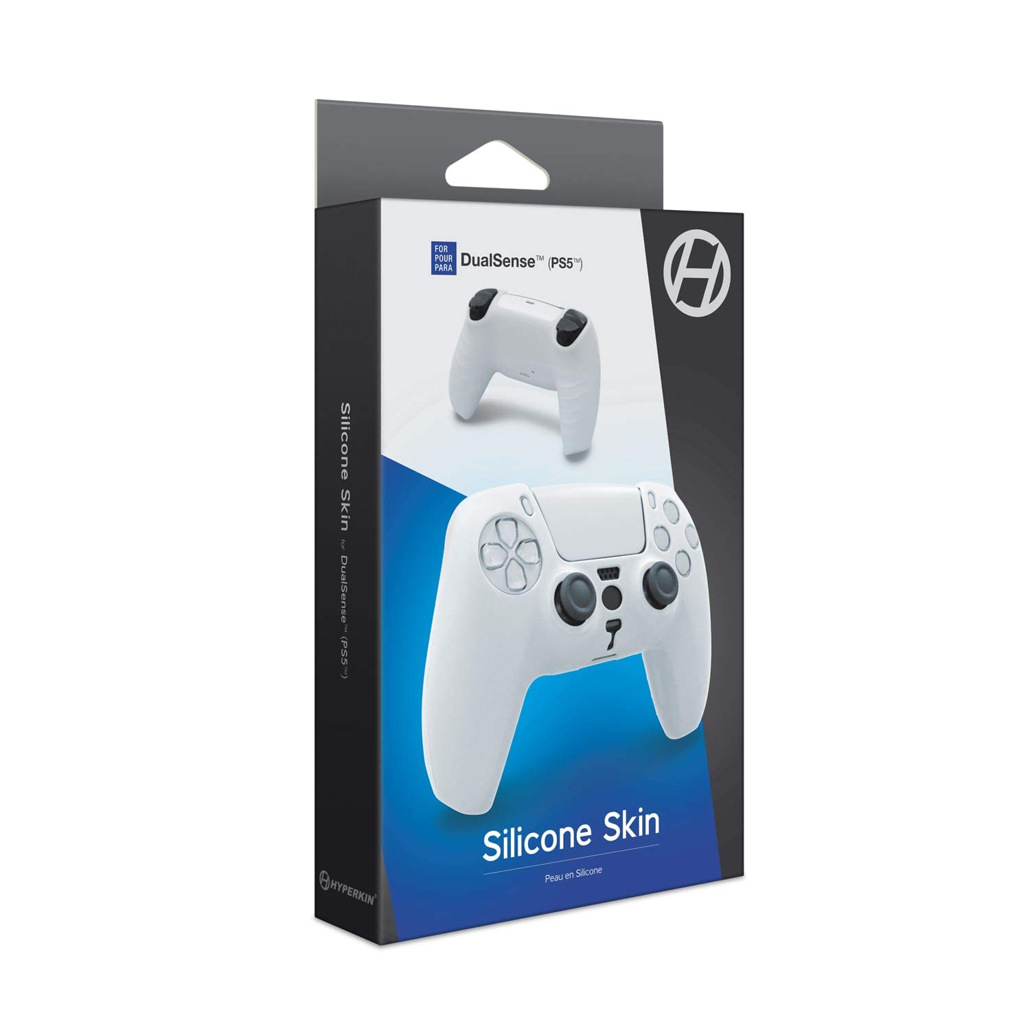 Hyperkin Silicone Skin Cover for DualSense PS5 Controller - Protective Grip Case (White) - Compatible with PlayStation 5 - Perfect for Gaming, Travel & Dust Protection