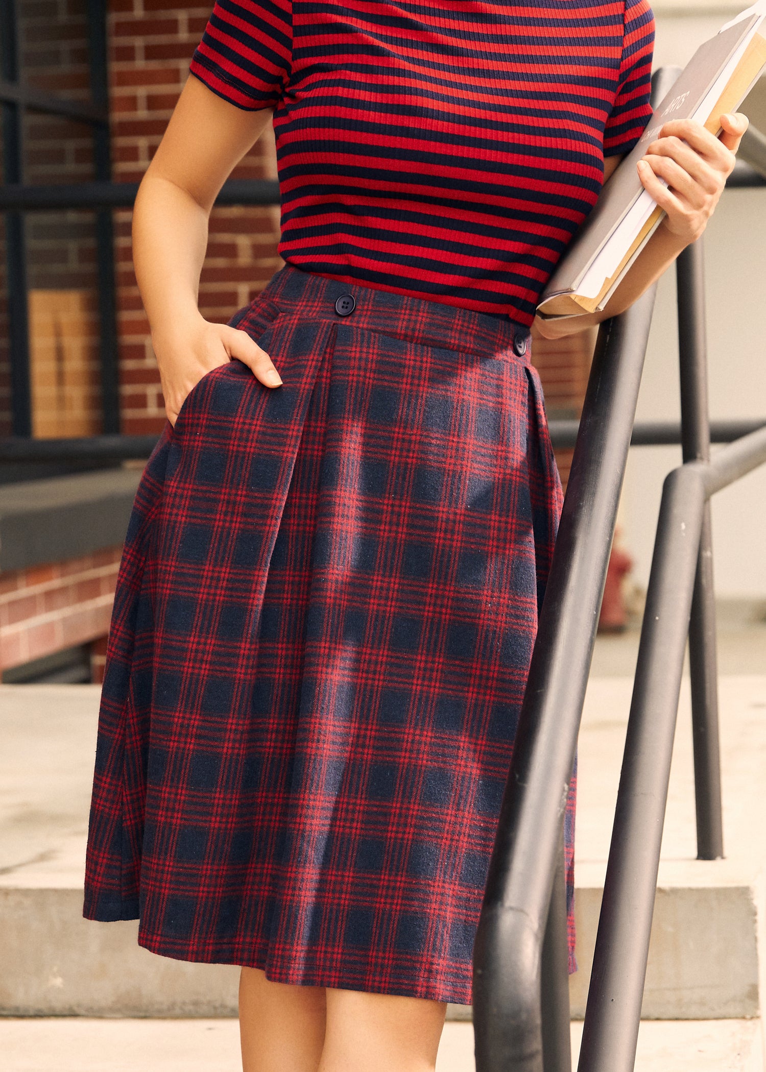 Heart of the Harvest Midi Skirt - Floral Print A-Line Skirt for Women | Perfect for Fall, Thanksgiving & Holiday Parties