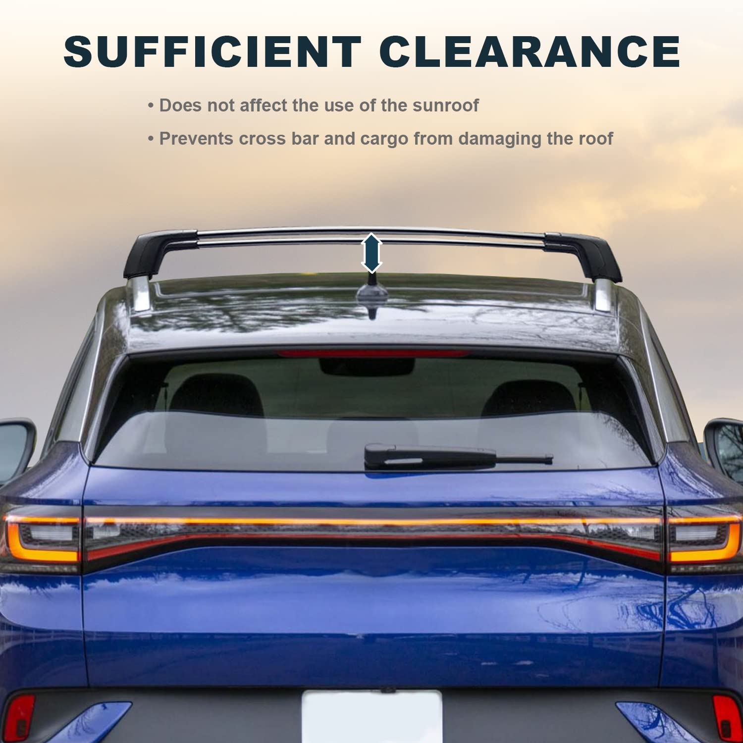 Upgraded Roof Rack Cross Bars for Volkswagen VW ID.4 (2020-2022) - Heavy Duty Rooftop Cargo Carrier for Kayak, Canoe, Bike, Luggage - Perfect for Outdoor Adventures, Camping & Road Trips