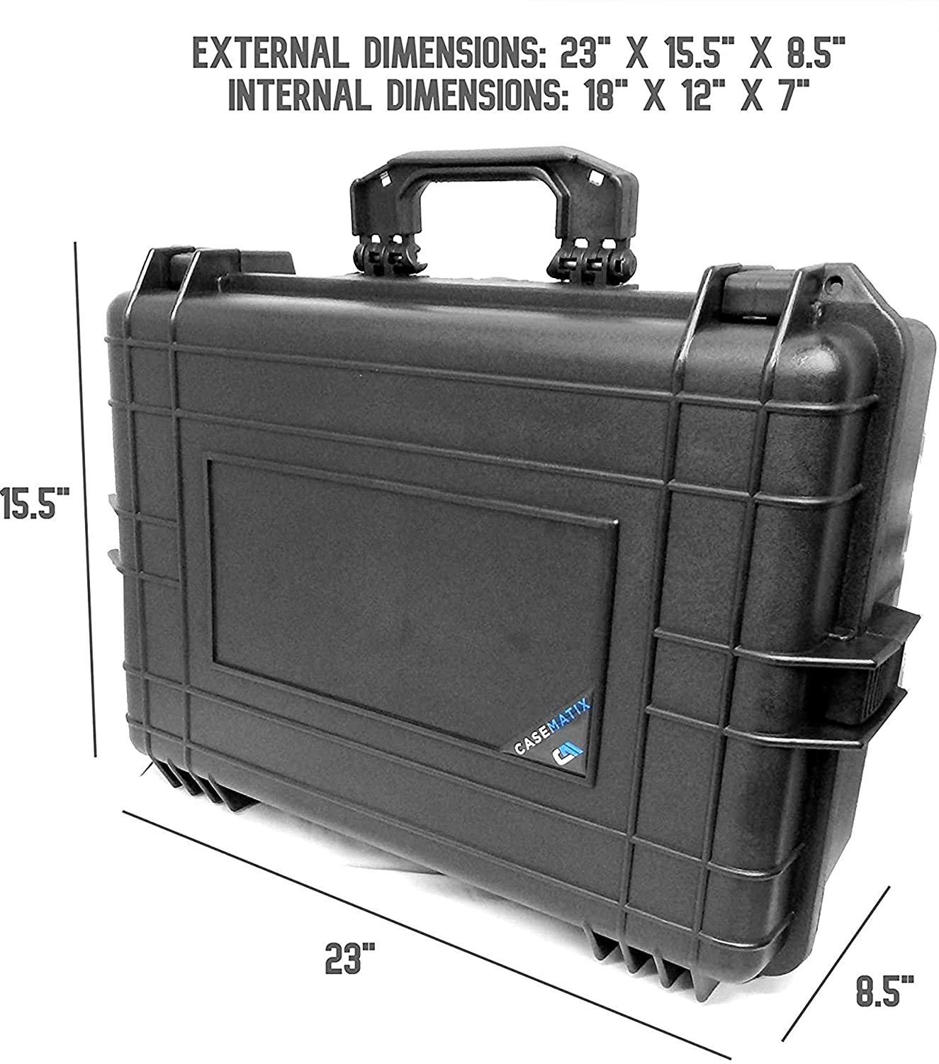 CASEMATIX Hard Carrying Case for DJI FPV Combo Drone & Accessories - Waterproof Protective Storage Case with Custom Foam Insert | Perfect for Travel, Outdoor Adventures & Drone Protection