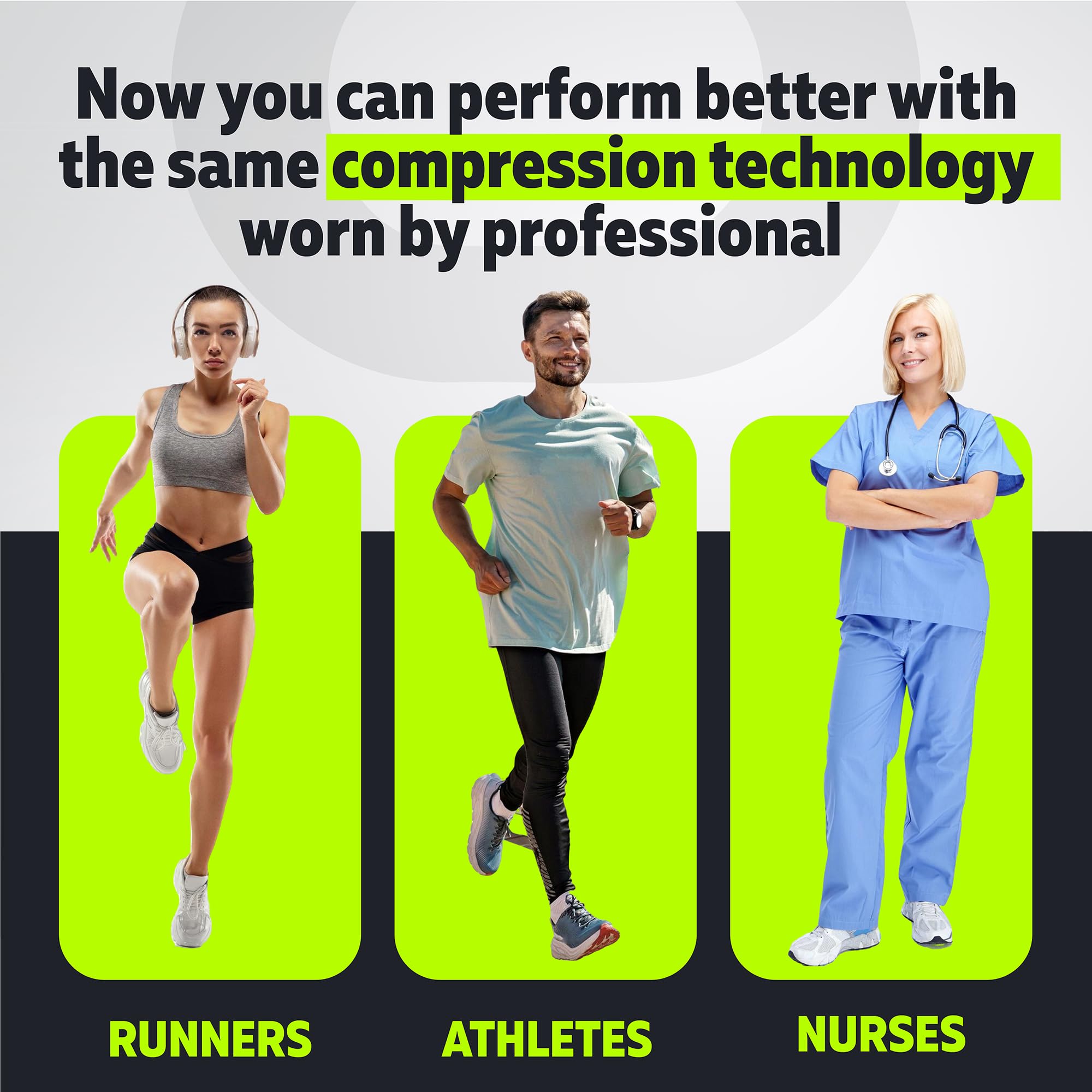Best Crucial Compression Socks for Men & Women (20-30mmHg) - Running, Athletic, Travel & Work Support - Improve Circulation & Reduce Swelling for Nurses, Athletes & Travelers