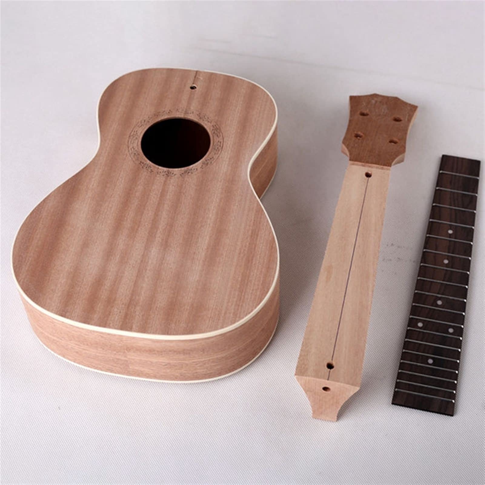 23 Inch Unfinished Ukulele DIY Kit - 4-String Handmade Guitar Kit for Adults & Beginners (Perfect for Music Lovers, DIY Projects & Personalized Gifts)