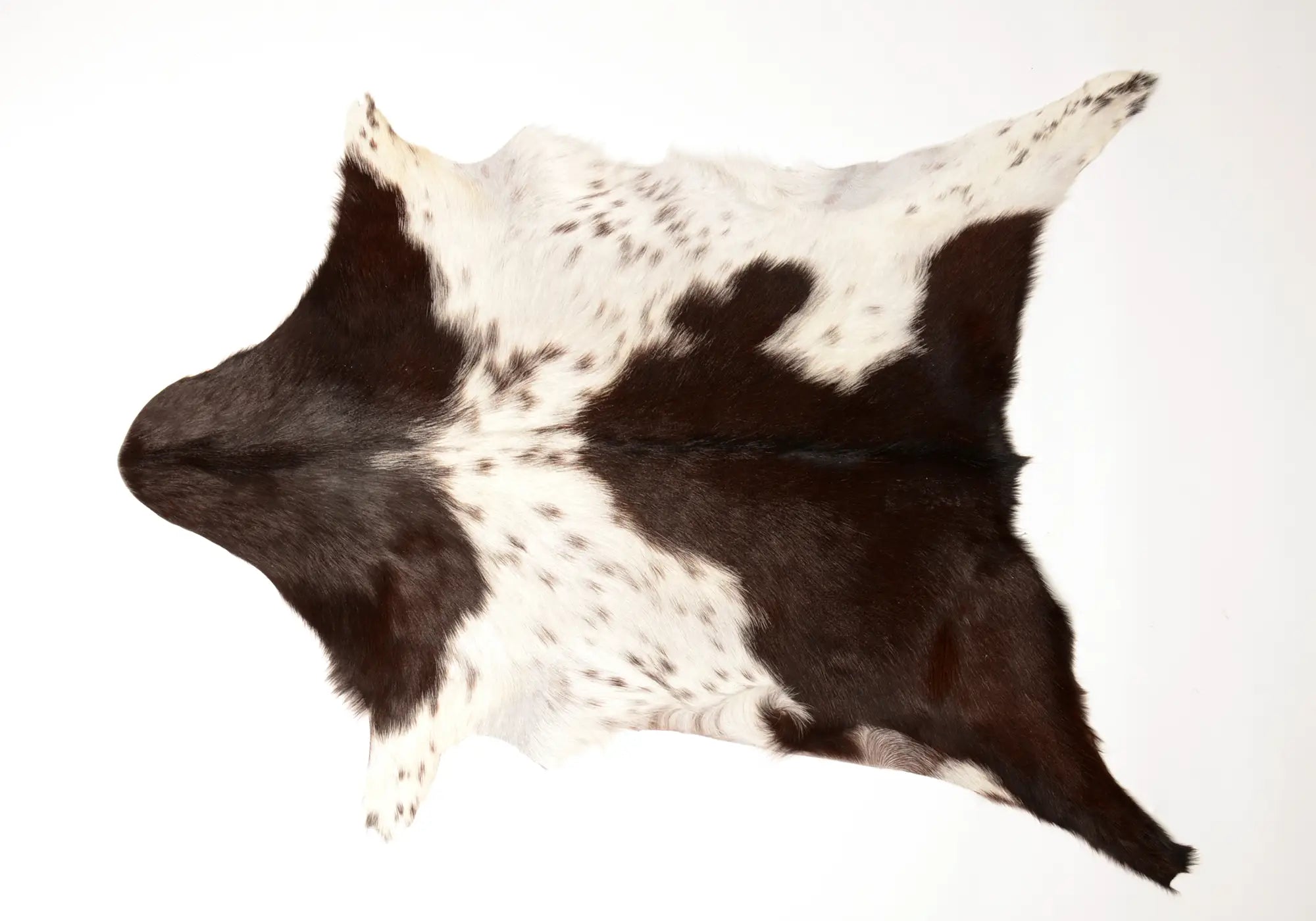 Premium Natural Goat Skin Leather - Dark Chocolate & White Color - Perfect for Handbags, Wallets & Luxury Fashion Accessories