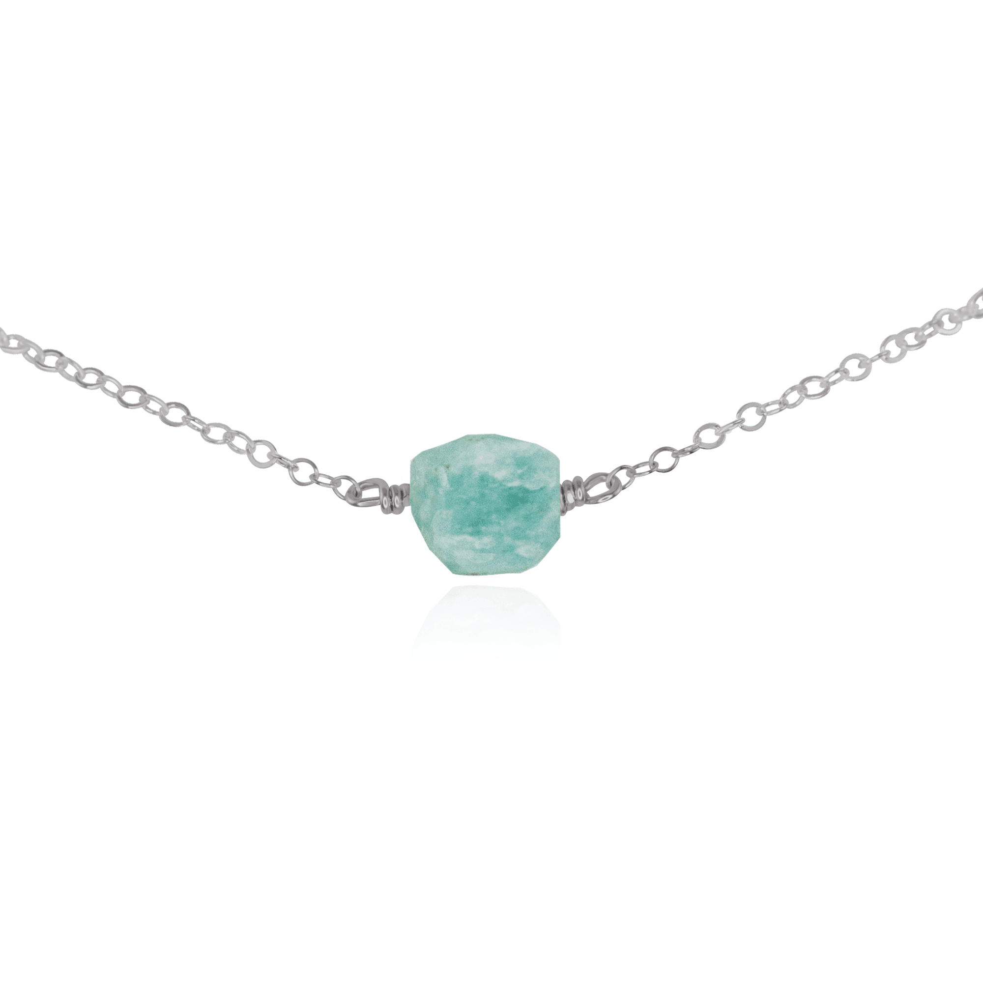 Natural Amazonite Crystal Choker Necklace - Healing Stone Jewelry for Women, Boho Style Adjustable Beaded Choker, Perfect for Meditation, Yoga & Spiritual Healing