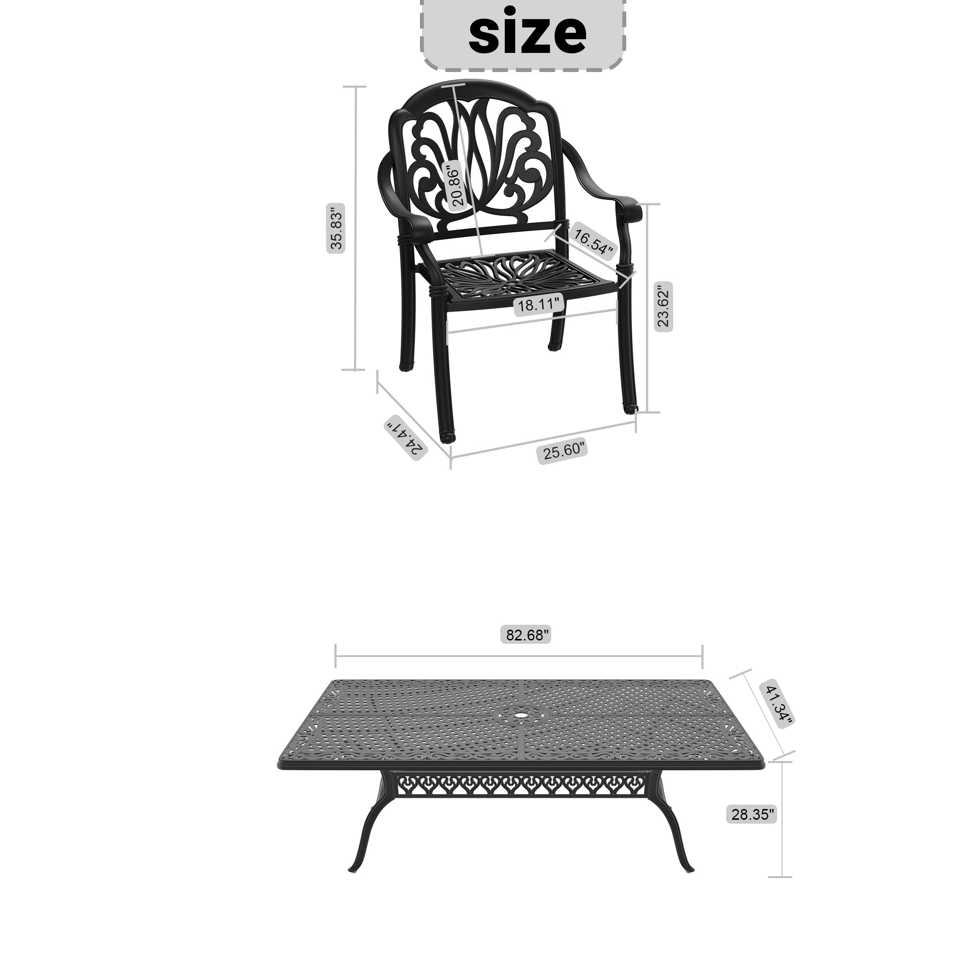 9-Piece Cast Aluminum Patio Furniture Set with Cushions - Outdoor Dining & Lounge Set for Garden, Poolside & Backyard Relaxation