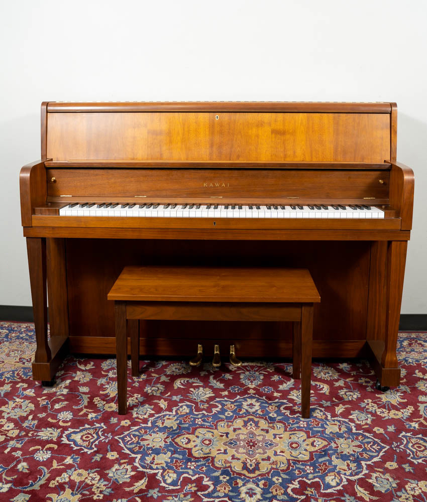 1980 Kawai 46 UST 6 Upright Piano in Satin Walnut Finish - Perfect for Home, Studio & Professional Use