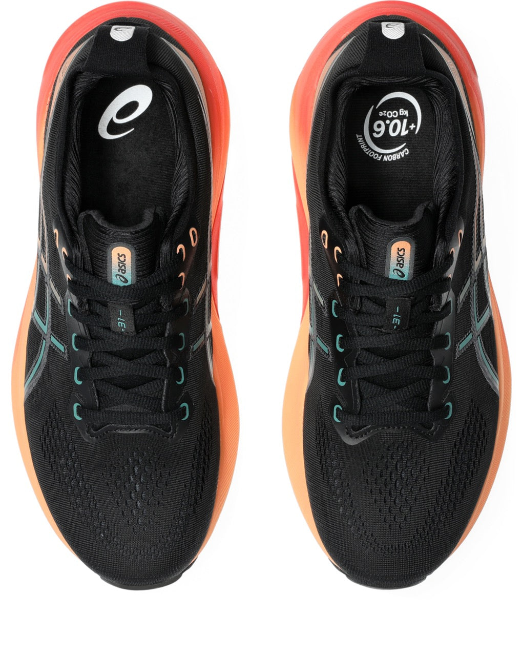 Men's ASICS GEL Kayano 31 Wide Running Shoes - Black/Rainy Lake - Stability & Cushion for Road Running, Jogging, Gym Workouts