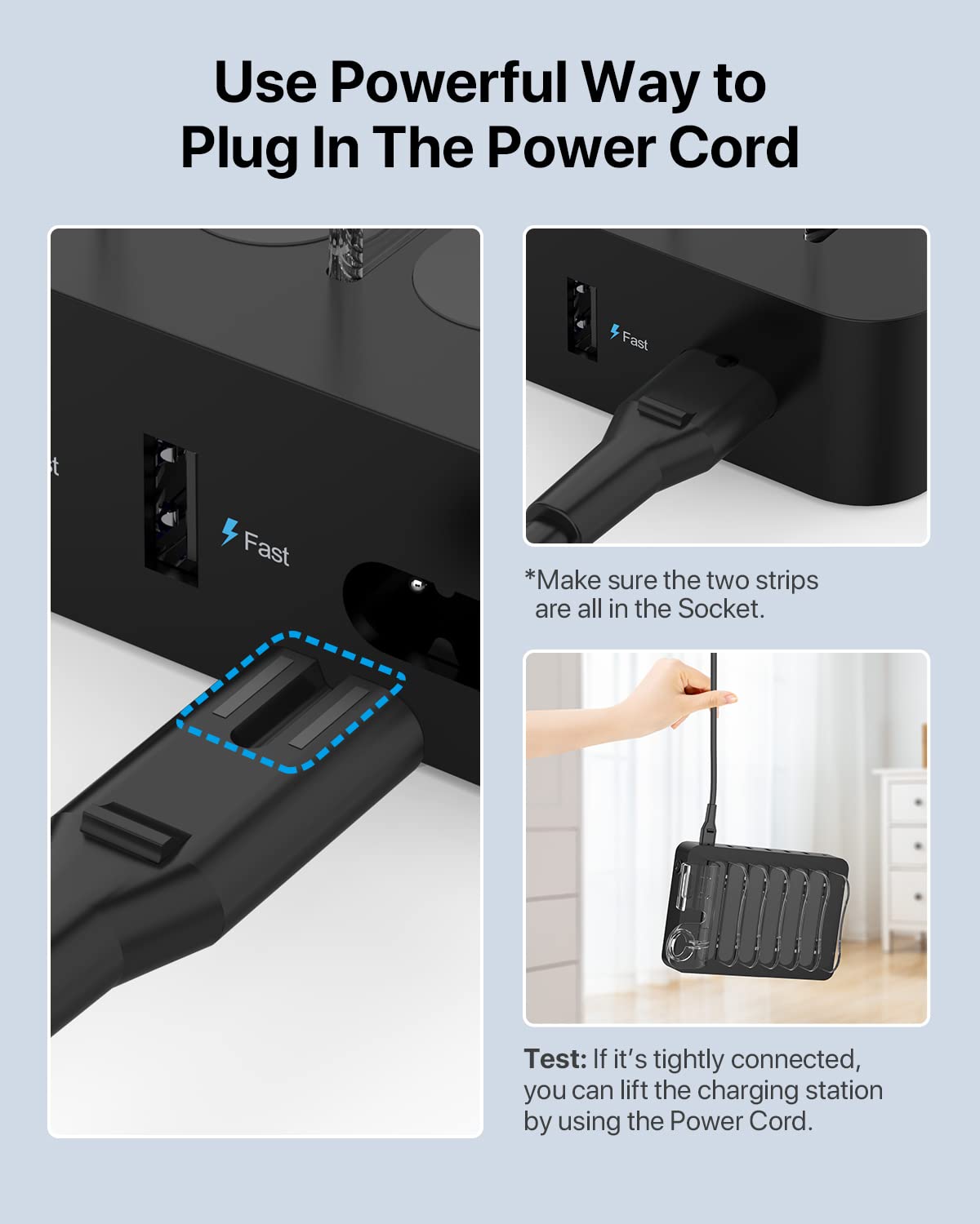 SooPii 60W 6-Port USB Charging Station with PD 20W Fast Charge for iPhone 14/13/12 Pro Max | Includes 6 Short Cables & 2-in-1 Holder | Multi-Device Charger for Phones, Tablets, Smartwatches | Perfect for Home, Office & Travel Use