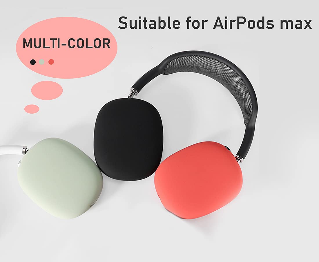 Antetek AirPods Max Silicone Protective Case - Lightweight Shockproof Cover with Full Protection, Shatter-Resistant Frame - Perfect for Travel, Gym & Daily Use (Red)