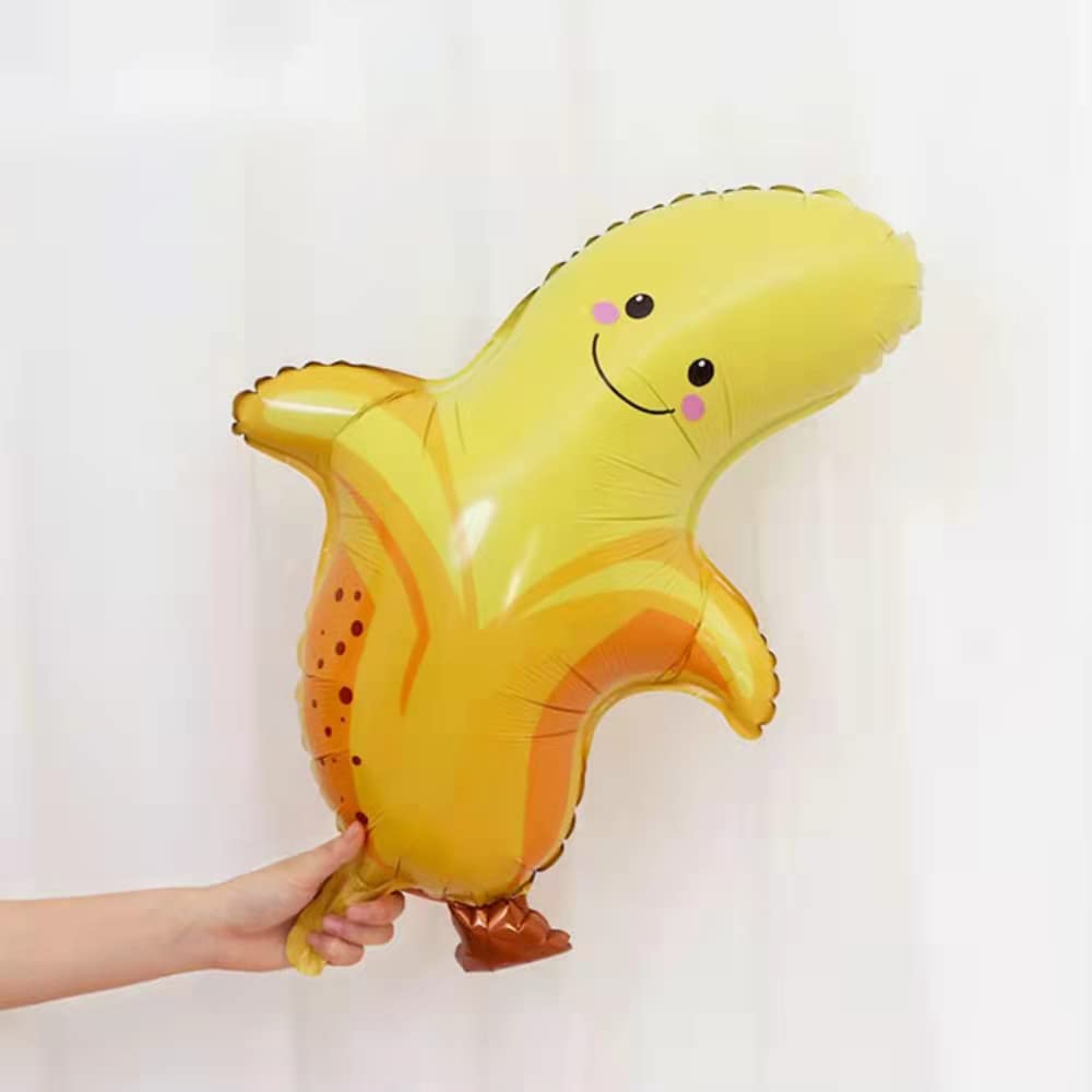 28 Inch Banana Foil Mylar Balloons (5PCS) - Fun Fruit-Themed Party Decorations for Baby Showers, Birthday Parties & Tropical Events - Durable & Vibrant Balloon Supplies