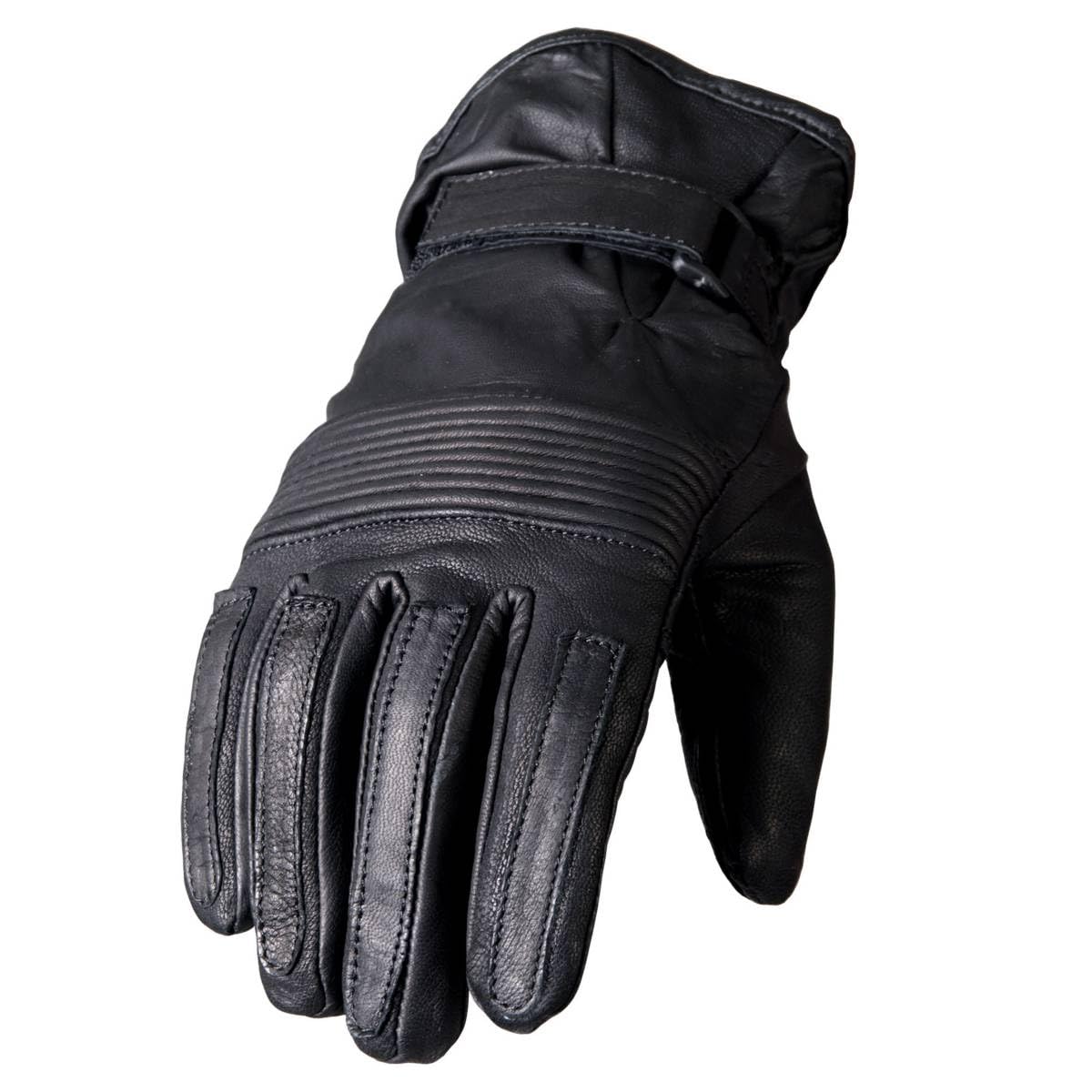 Premium Ribbed Leather Gloves for Men & Women - Durable Motorcycle Riding Gloves - Perfect for Winter, Driving & Outdoor Activities