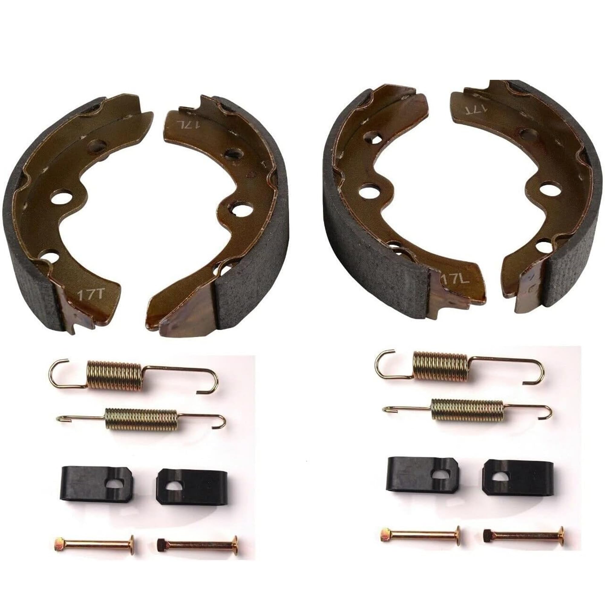 Huskey Parts Company Club Car DS Golf Cart Brake Shoes & Spring Kit - Compatible with G&E 1995+ & Precedent 2004+ Models - Perfect for Golf Cart Maintenance & Repair