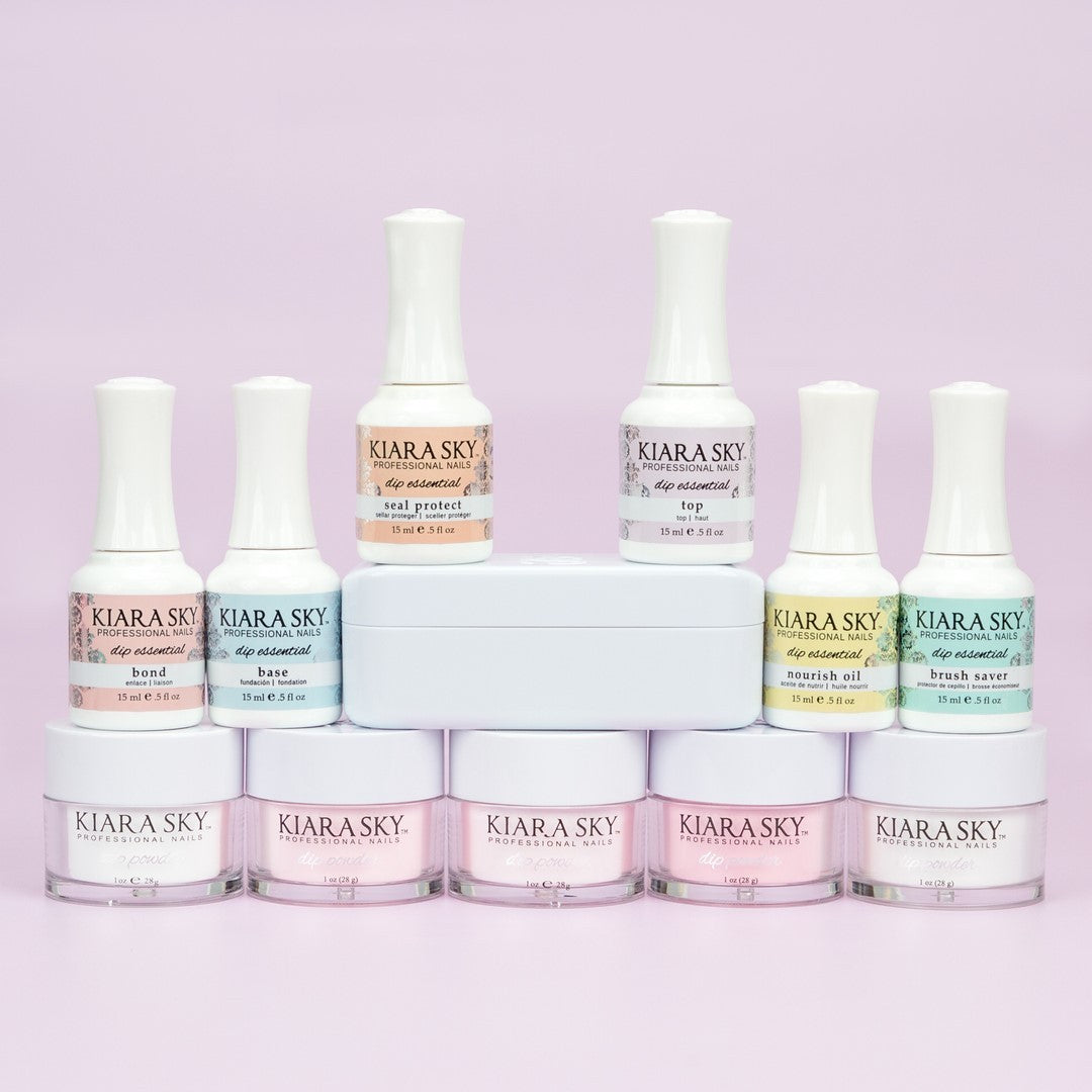 Professional DIP Powder Nail Kit for French Manicure - At-Home Salon Quality Nail Enhancement System with Long-Lasting Shine, Perfect for Weddings, Parties & Special Occasions