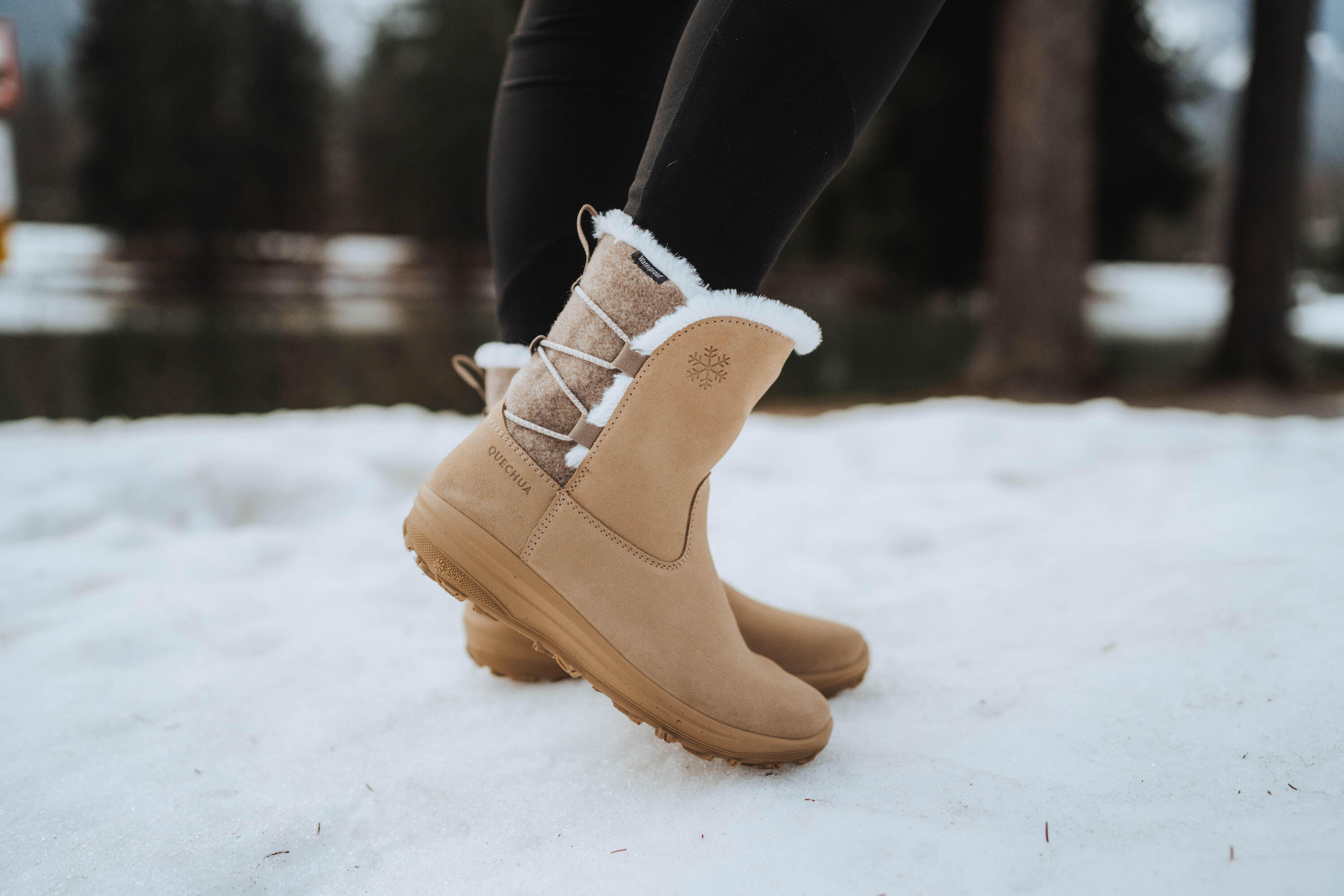 Women's SH500 Waterproof Winter Snow Boots - Insulated Hiking Boots for Cold Weather - Perfect for Snow Hiking, Ice Fishing & Outdoor Adventures
