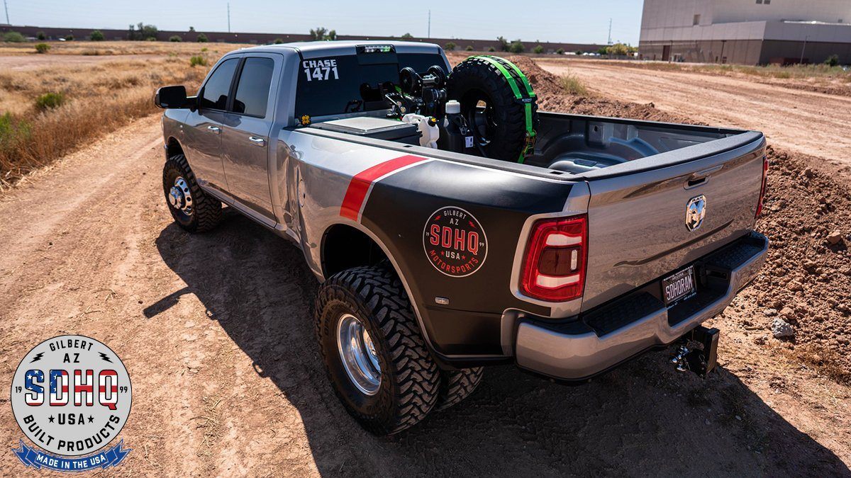 SDHQ Built-In Bed Chase Rack for 2019-2025 Ram 2500/3500 Heavy Duty Trucks | Off-Road Gear Storage & Adventure Accessories