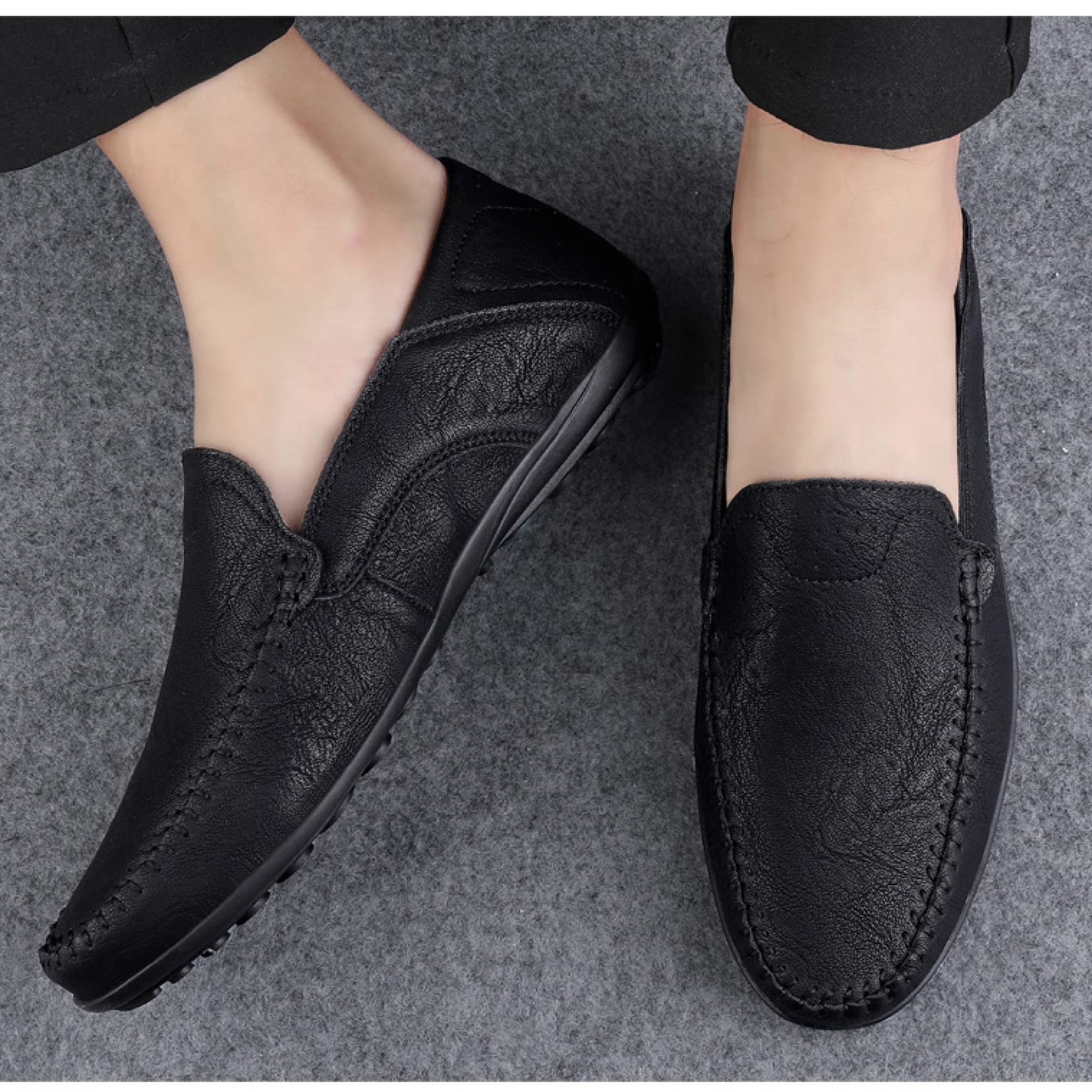Men's Casual Slip-On Loafers - Lightweight Comfortable Moccasin Boat Shoes for Men | Perfect for Driving, Walking & Everyday Wear
