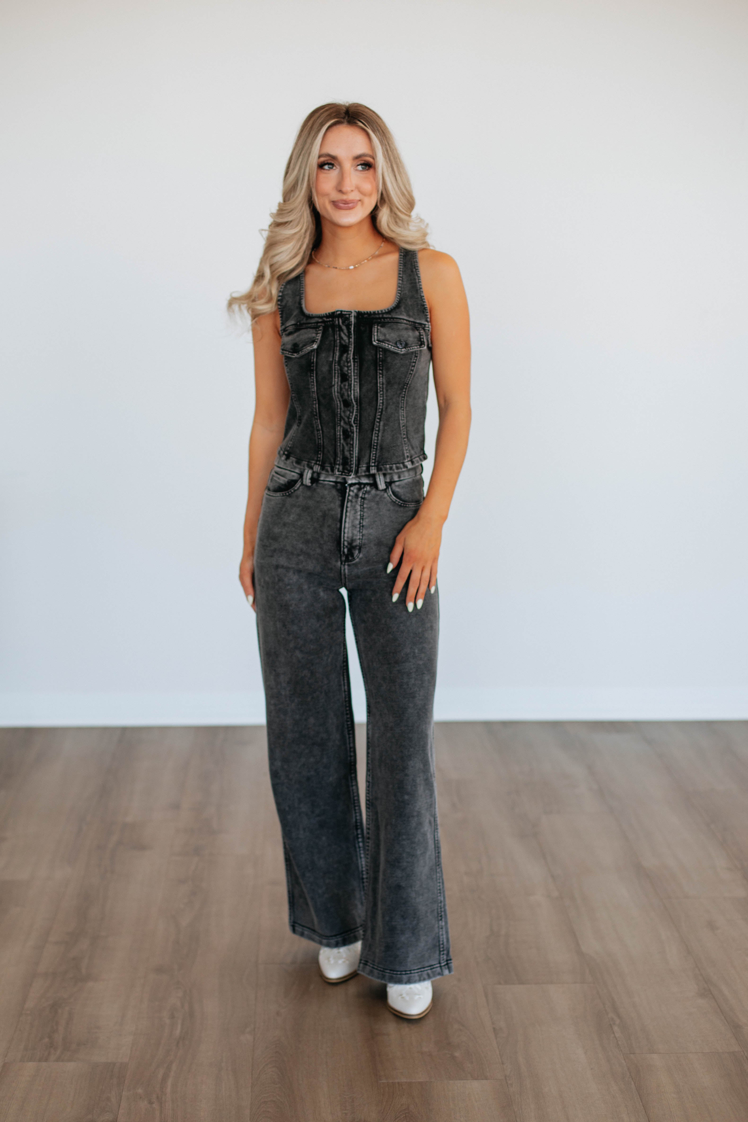 Felipa Denim Vest for Women - Stylish Distressed Denim Jacket with Front Pockets | Perfect for Casual Outfits, Layering, and Streetwear Fashion