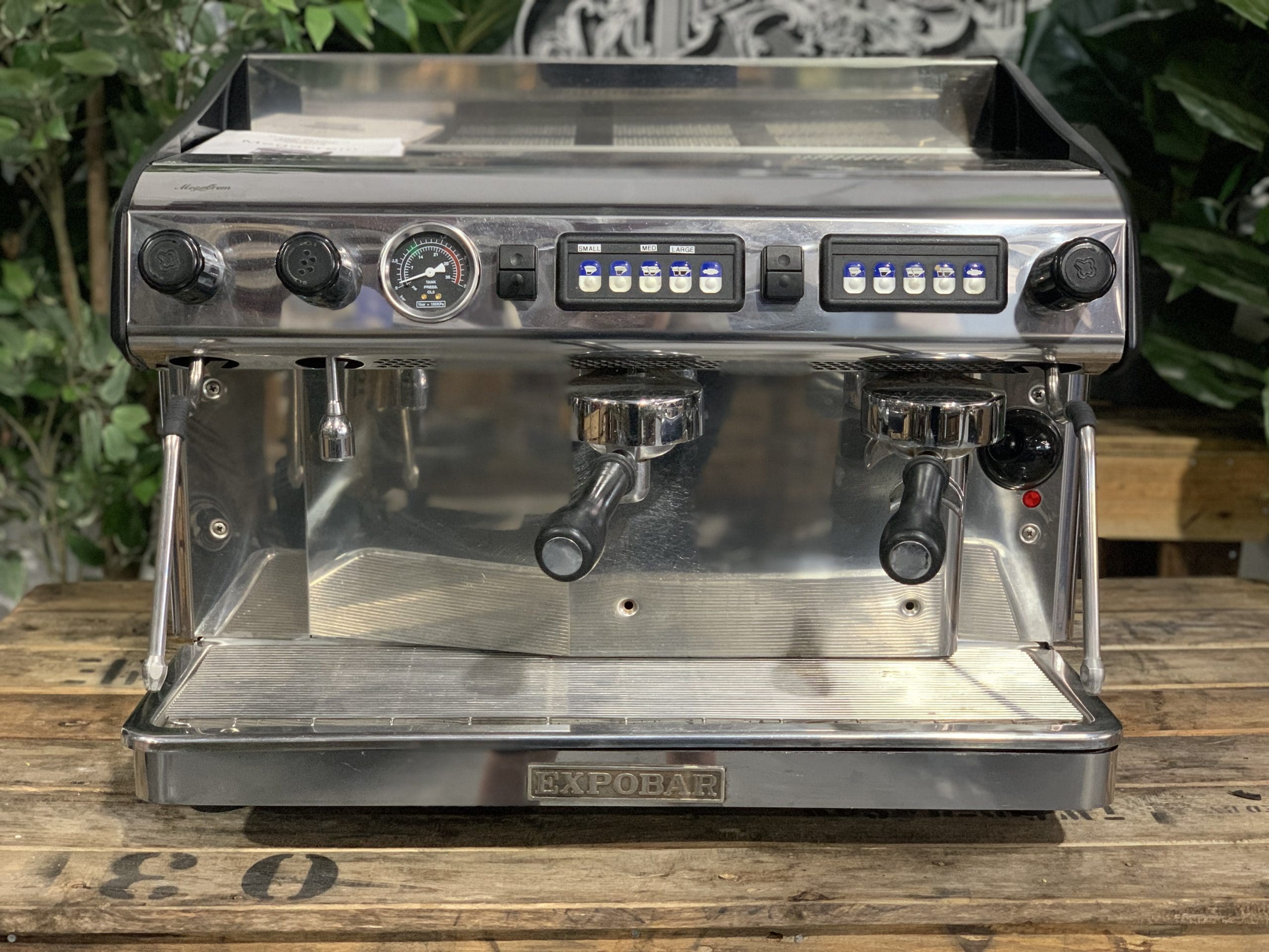 Expobar Megacrem High Cup 2 Group Commercial Espresso Machine - Stainless Steel Professional Coffee Maker for Cafes, Restaurants & Coffee Shops