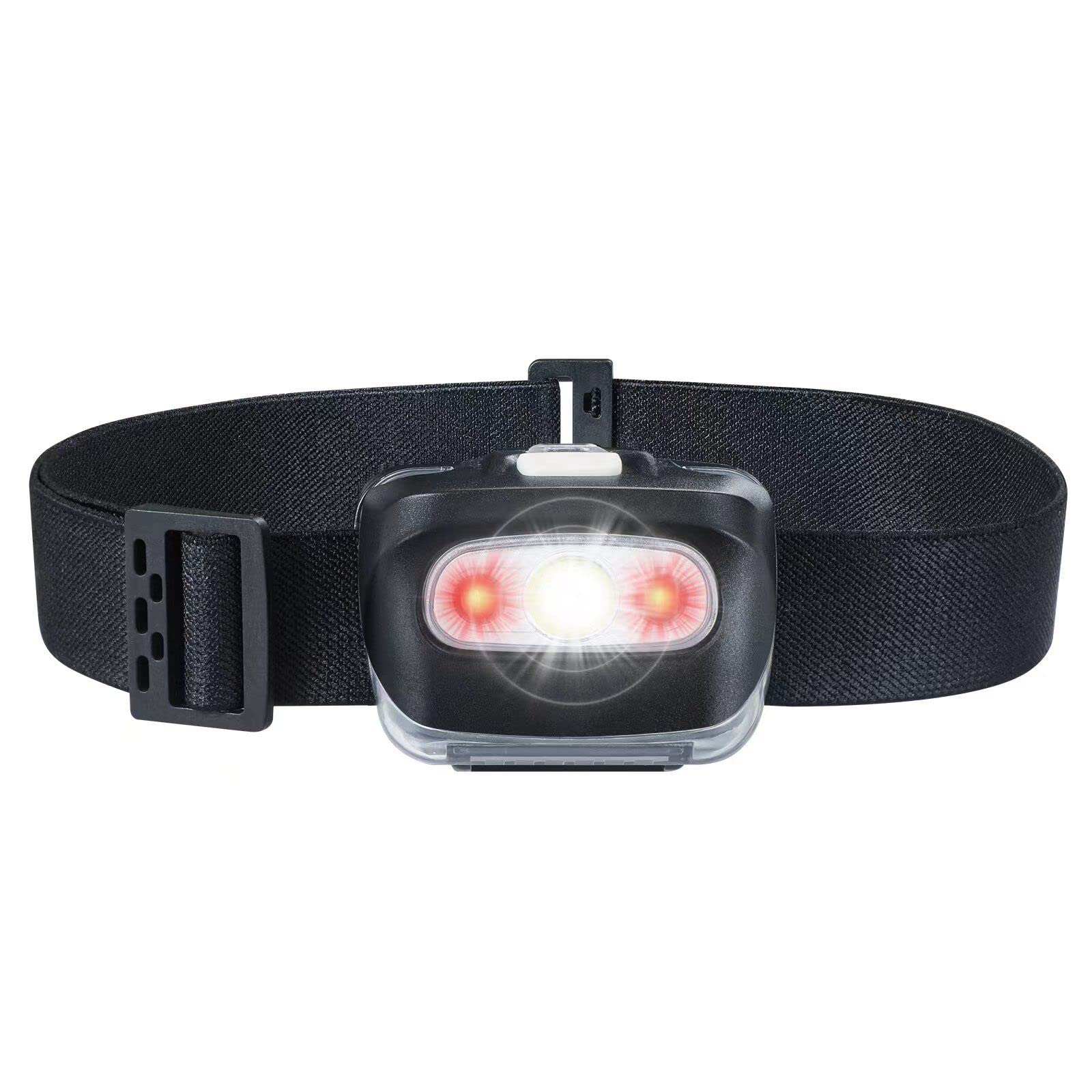 EARLA TEC Rechargeable LED Headlamp Flashlight - Adjustable Headband with White & Red Light, 7 Lighting Modes for Running, Camping, Fishing, Cycling (Black) - Perfect for Night Hiking, Emergency Repairs and Power Outages
