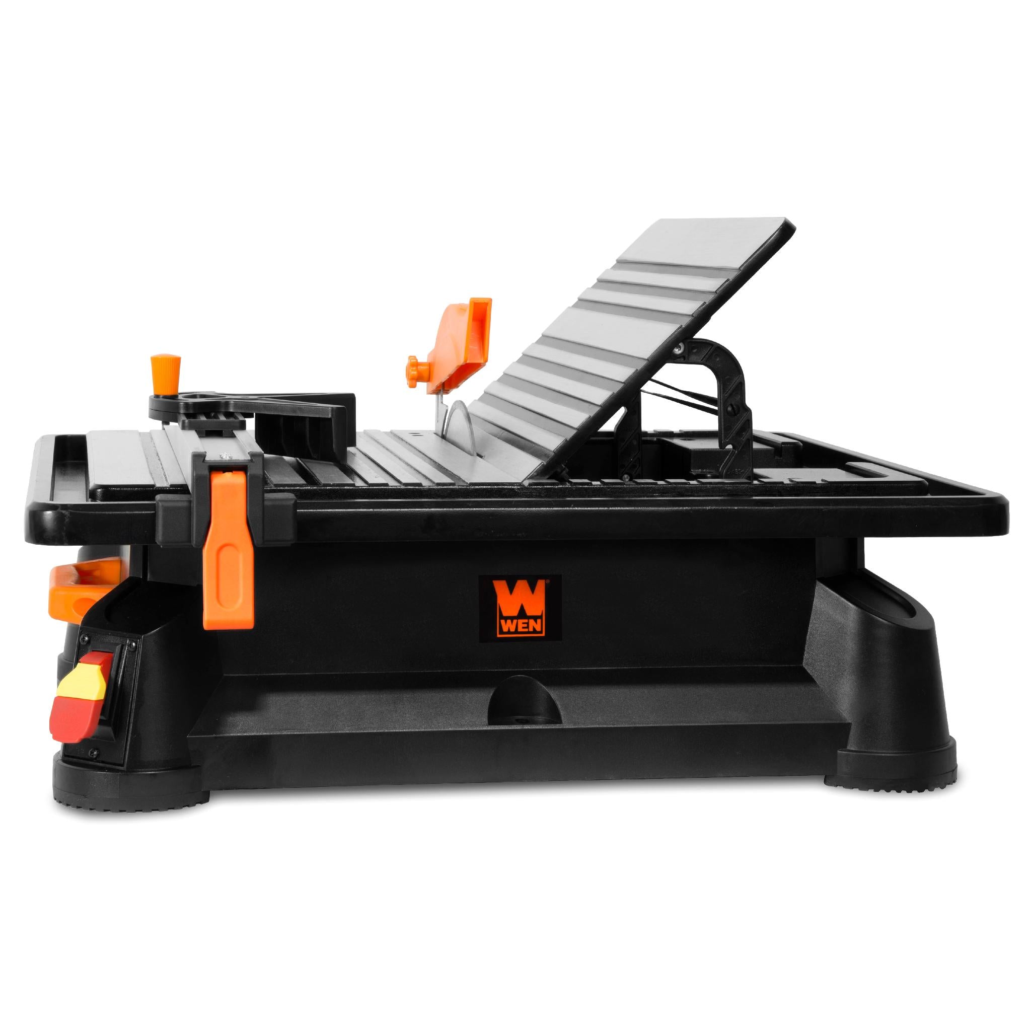 WEN 71707 6.5Amp 7-Inch Portable Wet Tile Saw with Adjustable Fence & Miter Gauge - Perfect for Bathroom Renovations, Kitchen Backsplash & DIY Floor Tile Cutting