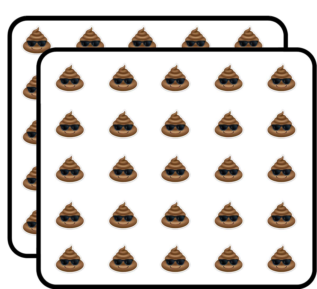 50 Pack Poop Emoji Stickers for Scrapbooking, DIY Crafts, Bullet Journals - Fun Decals for Kids Art Projects, Planners & Calendars - Perfect for School Supplies, Party Favors and Creative Gift Wrapping