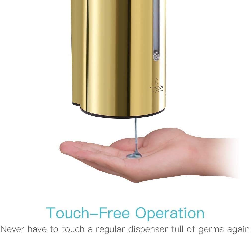 Commercial Automatic Soap Dispenser 700ml - Wall Mount Stainless Steel Touchless Soap Dispenser for Kitchen, Bathroom, Restaurant - Large Capacity Hands-Free Liquid Soap Dispenser (Black) - Ideal for Hospitals, Offices, and Public Restrooms
