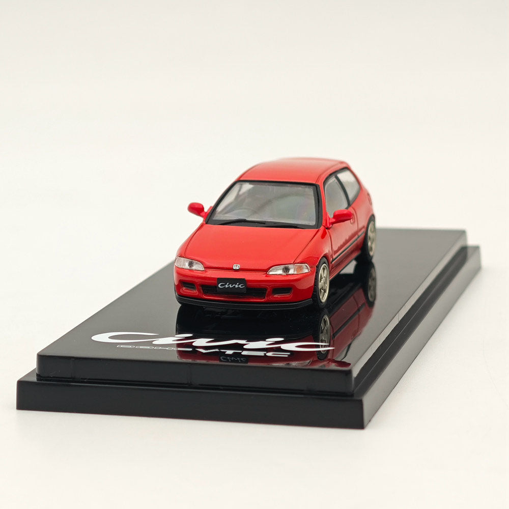 1/64 Scale Honda Civic EG6 Sir S Diecast Model Car with Engine Display - Milano Red HJ641017SR - Collectible Hobby Japan Diecast for Car Enthusiasts (Ships from USA) | Perfect for Display, Gifts, and Car Model Collections