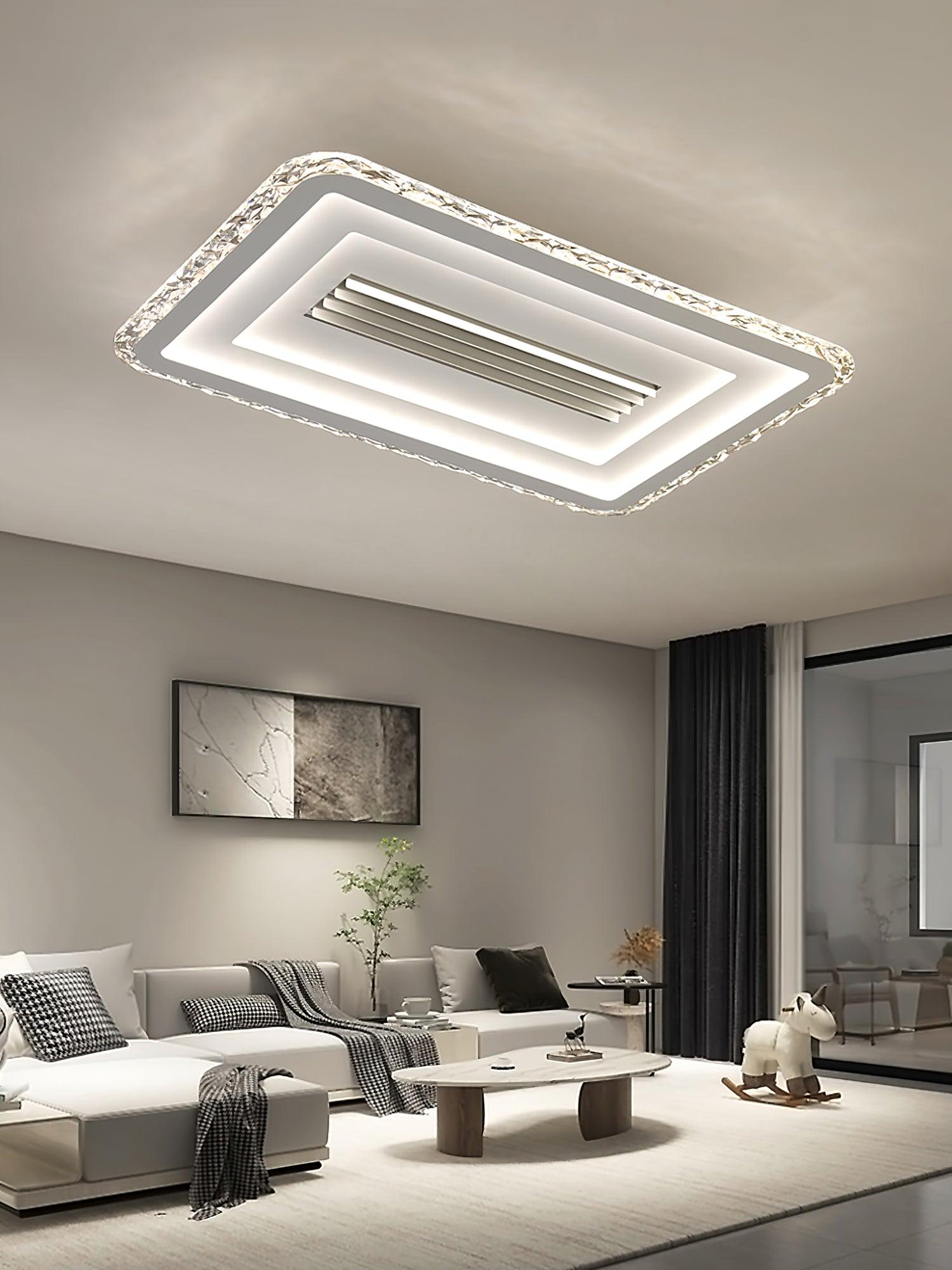 Ultra Thin Acrylic Rectangle Ceiling Light - Modern LED Panel Light for Bedroom, Living Room, Kitchen & Office Lighting