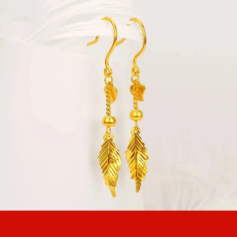 24K Pure Gold Earrings - Real AU 999 Solid Gold Hollow Ball Tassel Earrings for Women | Trendy Fine Jewelry Gift for Birthday, Anniversary & Special Occasions | Elegant Everyday Wear & Party Accessories
