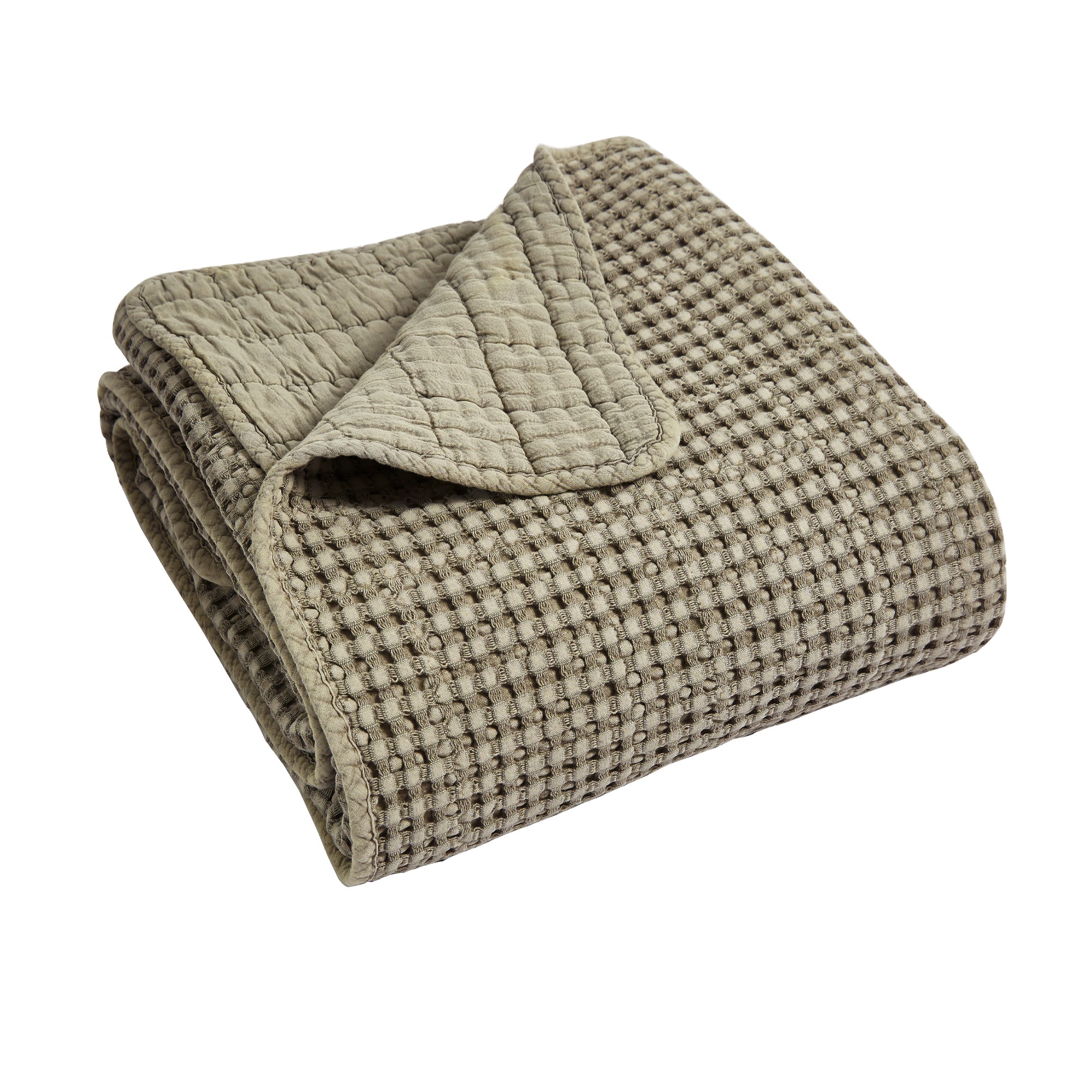 Soft Mills Waffle Quilted Throw Blanket - Cozy & Warm Bedding for Couch, Sofa, and Bed - Perfect for Winter Nights, Movie Time & Home Decor