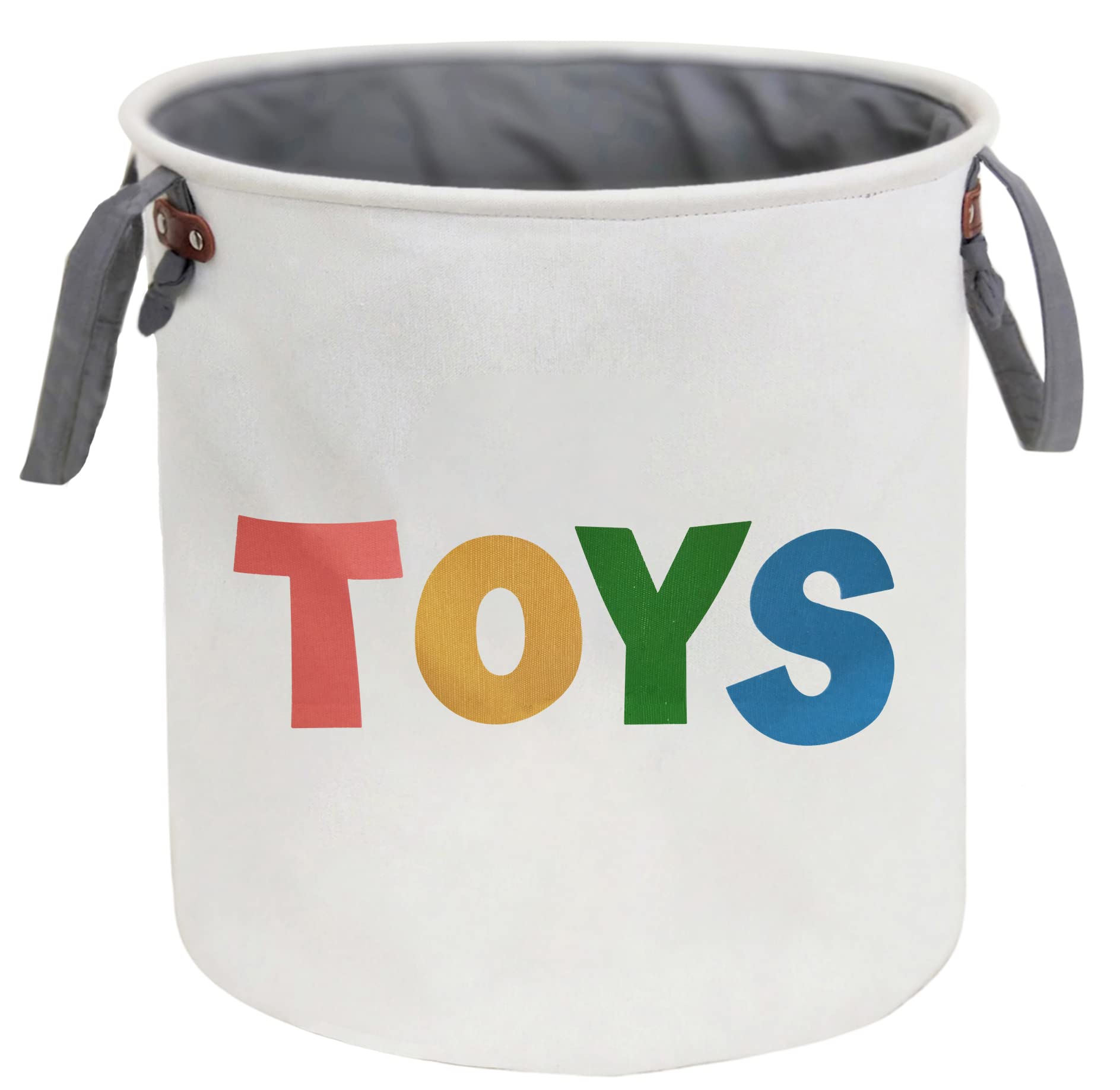 HIYAGON Collapsible Cotton Fabric Laundry Hamper & Storage Basket - Foldable Clothes Organizer Bin for Baby Nursery, Kids Room, and Home Organization (Perfect for Toys, Blankets, and Household Items)