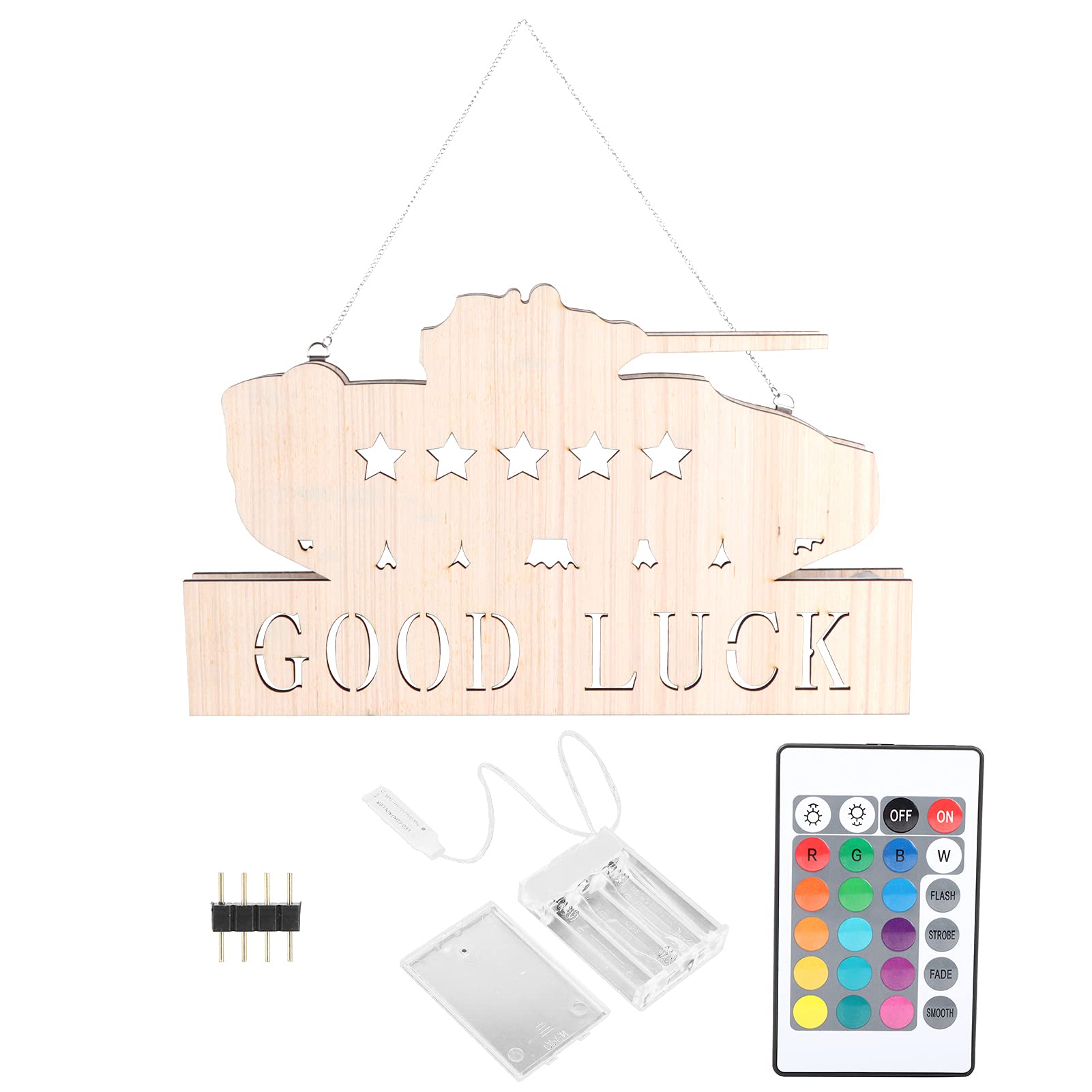 Remote Control Wooden Wall Hanging Lights - 24 Key LED Night Lamp for Bedroom, Hallway & Kids Room Decor | Perfect for Nighttime Reading & Cozy Ambiance