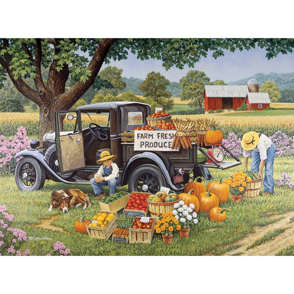 1000 Piece Jigsaw Puzzle for Adults - Fall On The Farm by Artist John Sloane, 20